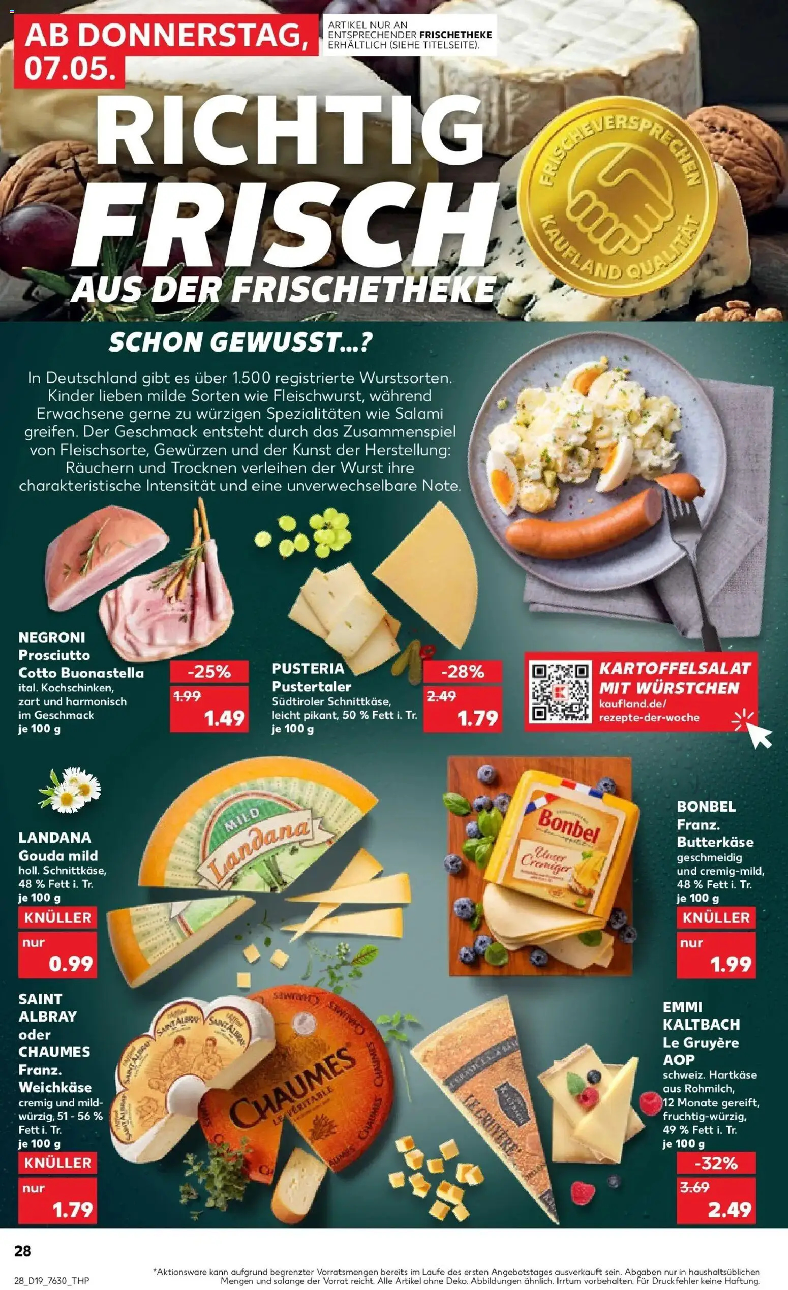 Prospekt Kaufland ab 04.05.2026 » Angebote Online zum Blättern | Seite: 33 | Produkte: Gouda, Wurst, Salami