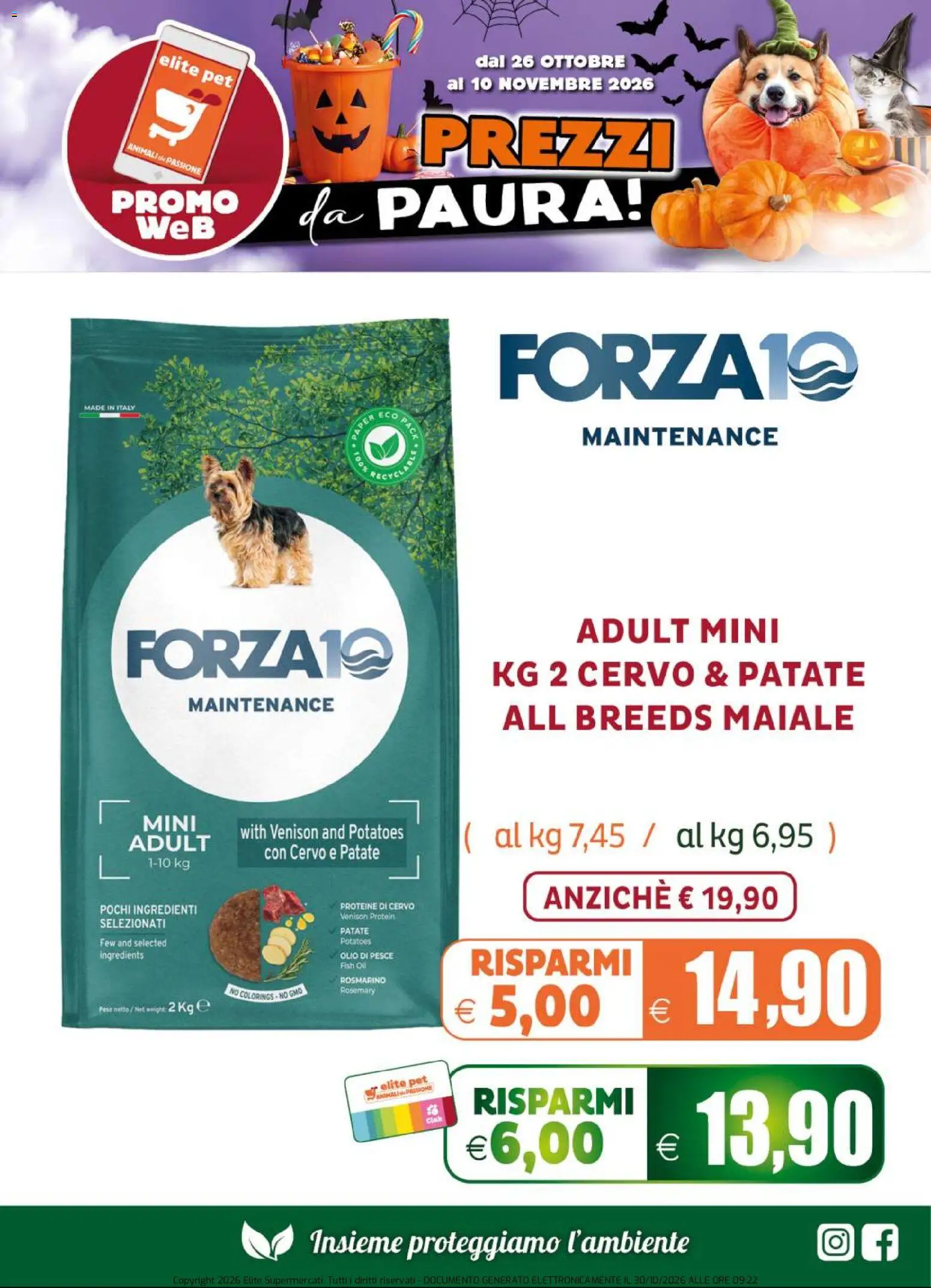 Volantino Elite Supermercati del 26/10/2026 | Pagina: 4 | Prodotti: Rosmarino, Maiale, Olio di pesce, Pere