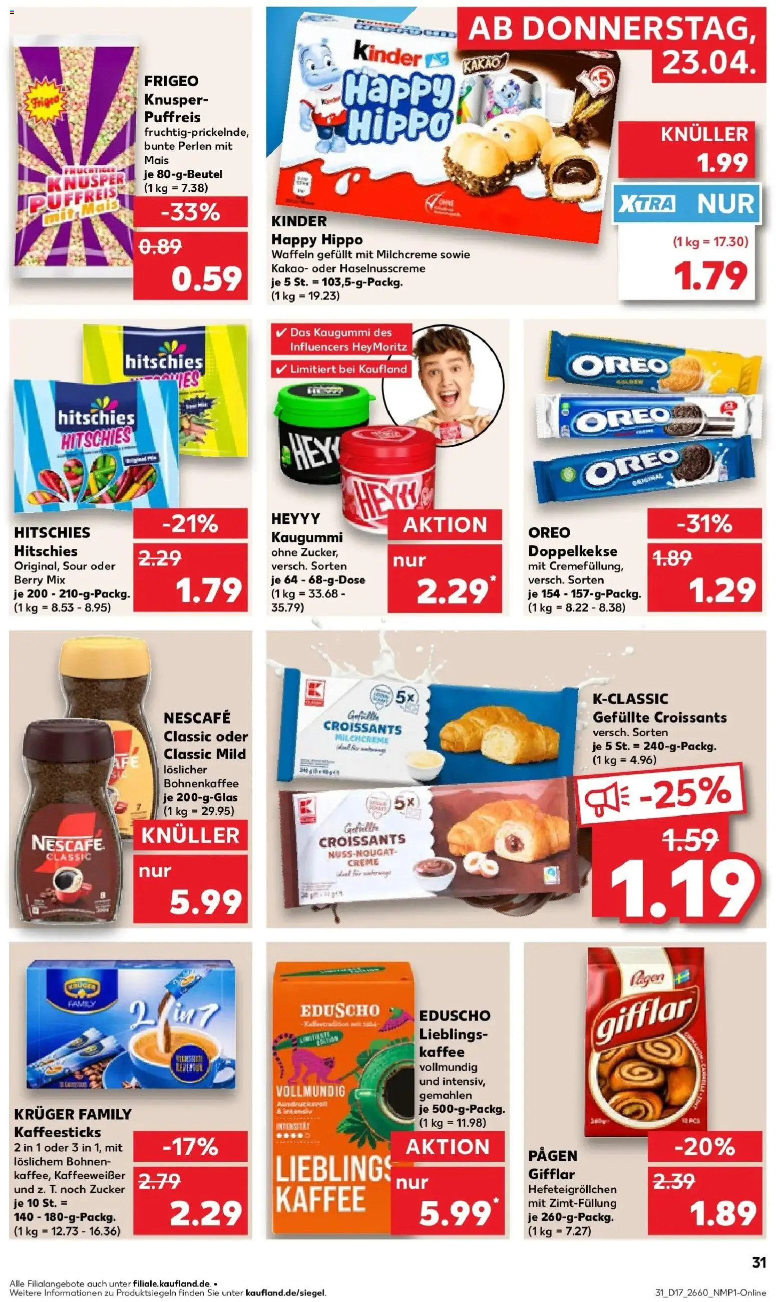 Kaufland Prospekt Ettlingen	 – gültig ab 20.04.2026 | Seite: 43 | Produkte: Waffeln, Croissant, Nescafe classic, Eduscho