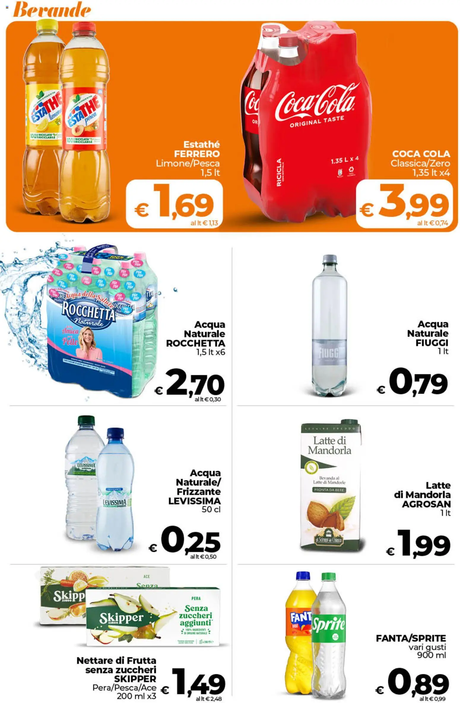 Volantino Ipercoop del 11/08/2026 | Pagina: 46 | Prodotti: Bevande, Mandorle, Pera, Acqua naturale