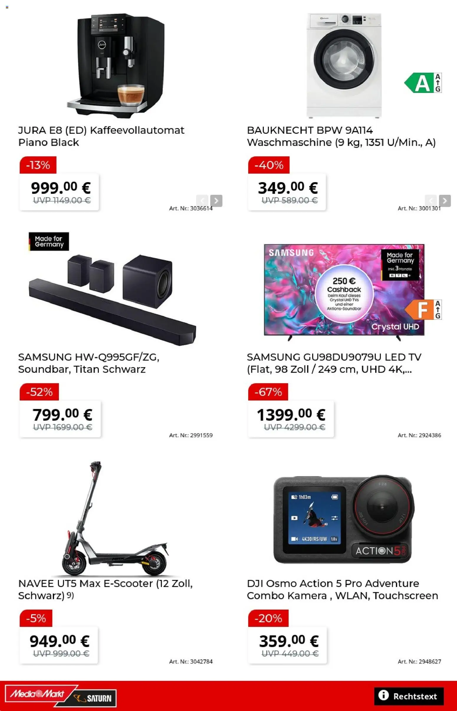 Media Markt Prospekt – gültig ab 11.06.2026 | Seite: 12 | Produkte: Jura, Waschmaschine, Samsung, TV