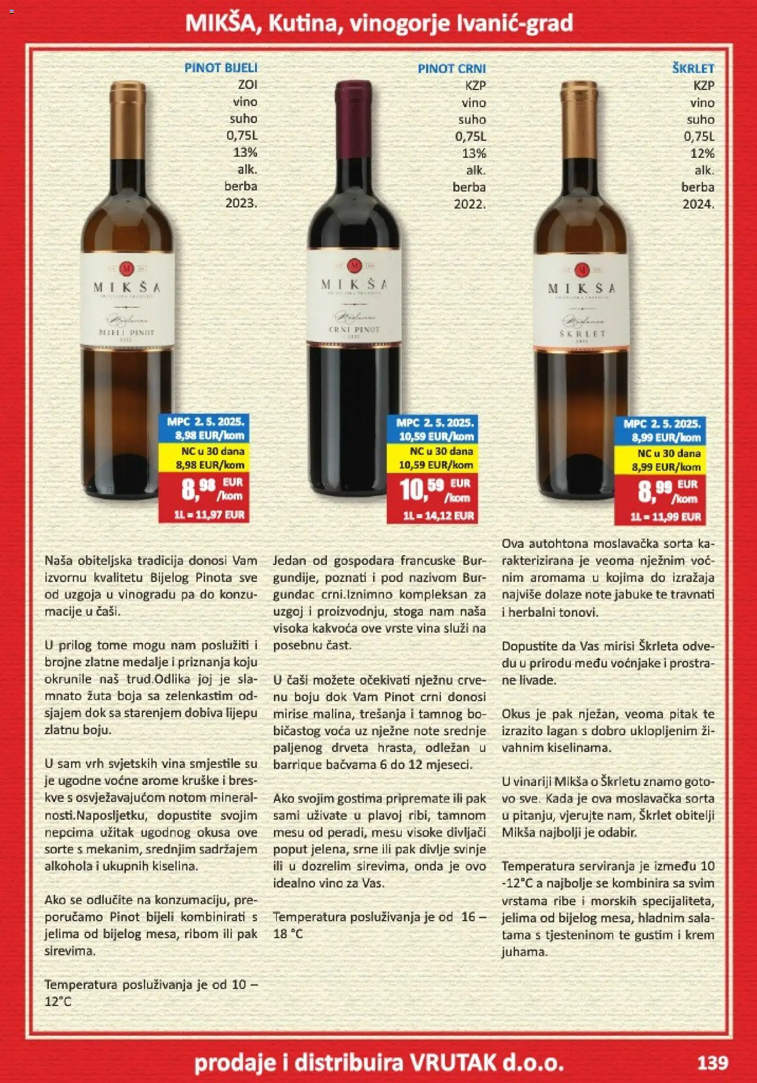 Vrutak katalog | vrijedi od 01.11.2025 | Stranica: 139 | Proizvodi: Kruške, Vino, Jabuke