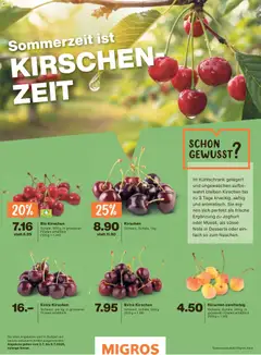 Migros aktionen Magazin ab 01.07.2026 gültig | Seite: 40 | Produkte: Kirschen, Joghurt, Kühlschrank