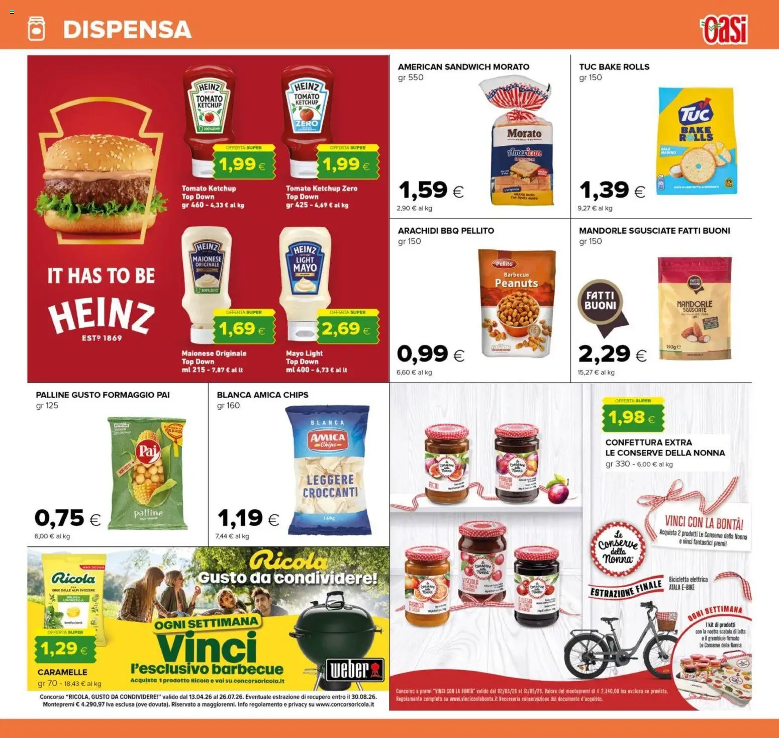 Volantino Oasi del 21.05.2026 | Pagina: 21 | Prodotti: Ketchup, Barbecue, Formaggio, Mandorle