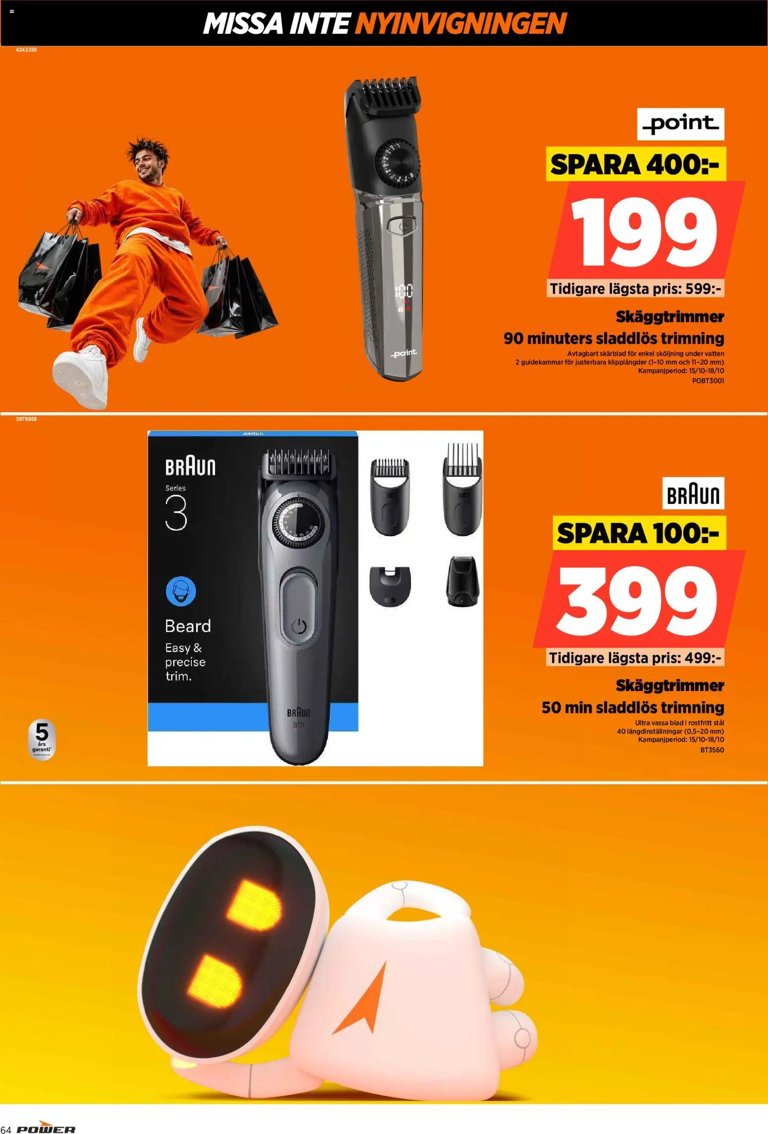 Power reklamblad aktuell från 15/10/2026 | Sida: 64 | Produkter: Vatten, Skäggtrimmer