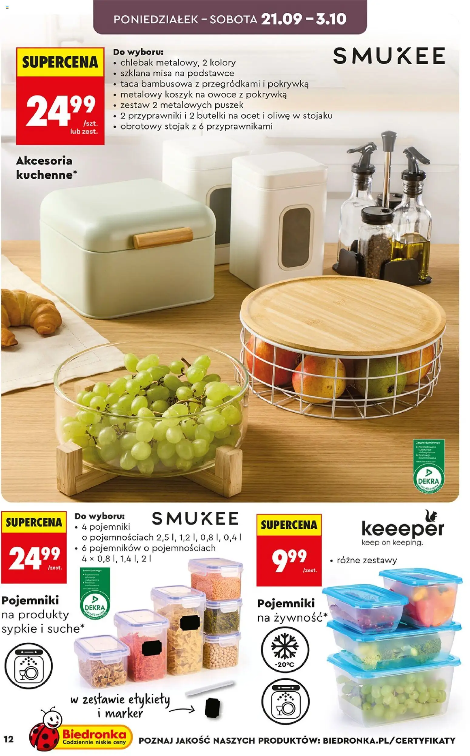 Biedronka Polsko leták - Hity i inspiracje od 19.09.2026 | Strana: 12 | Produkty: Ocet