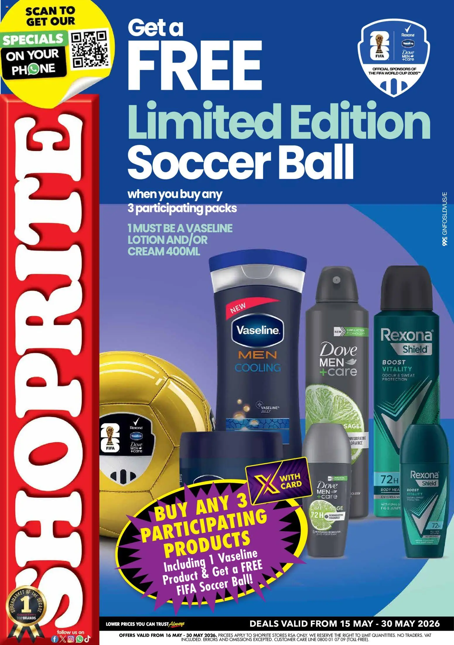 New Shoprite catalogue – valid from 15.05.2026 | Page: 1 | Products: Cream, Antiperspirant, Lime, Lotion