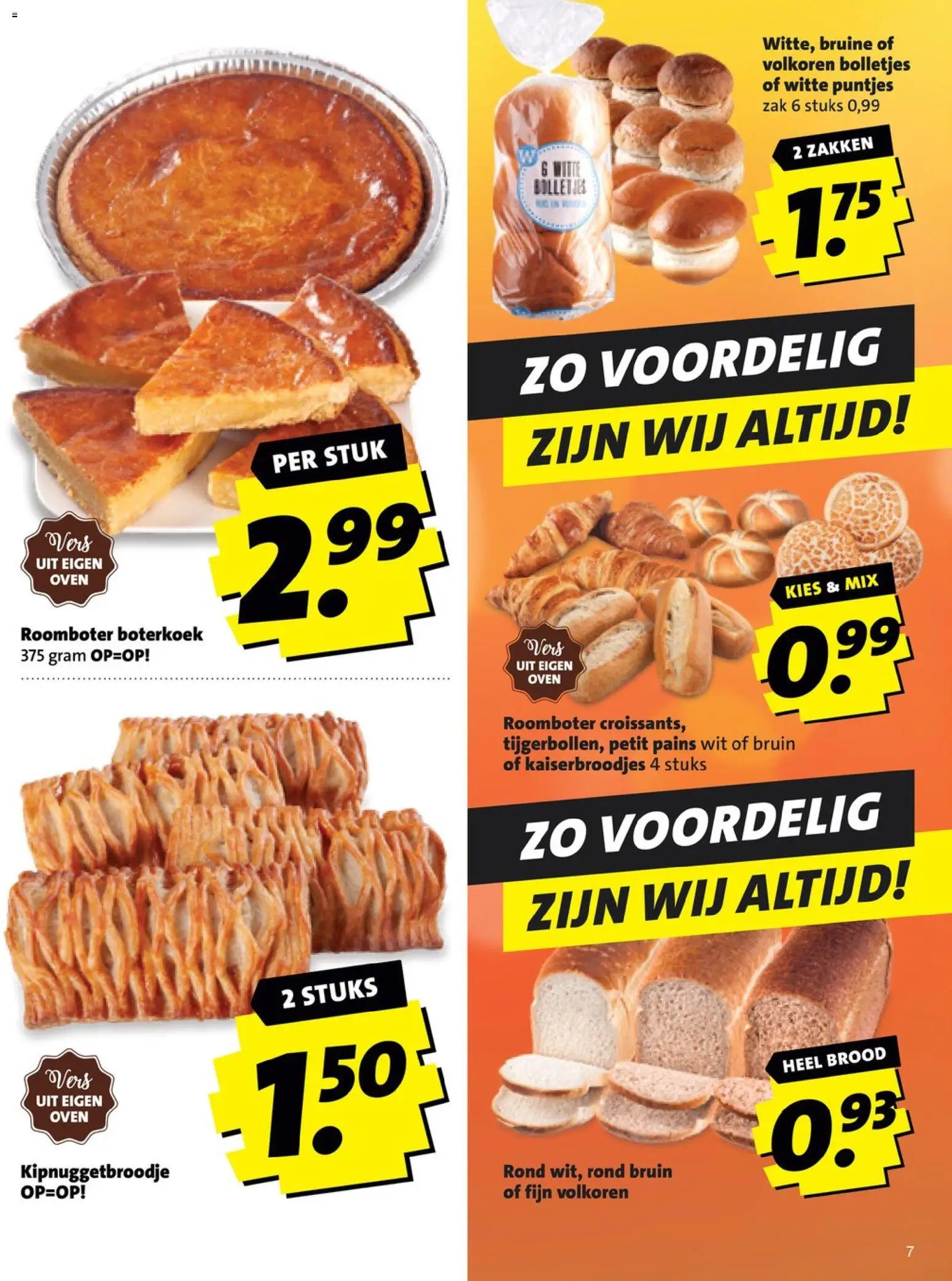 {H1} | Pagina: 7 | Producten: Brood, Roomboter, Oven, Bolletjes