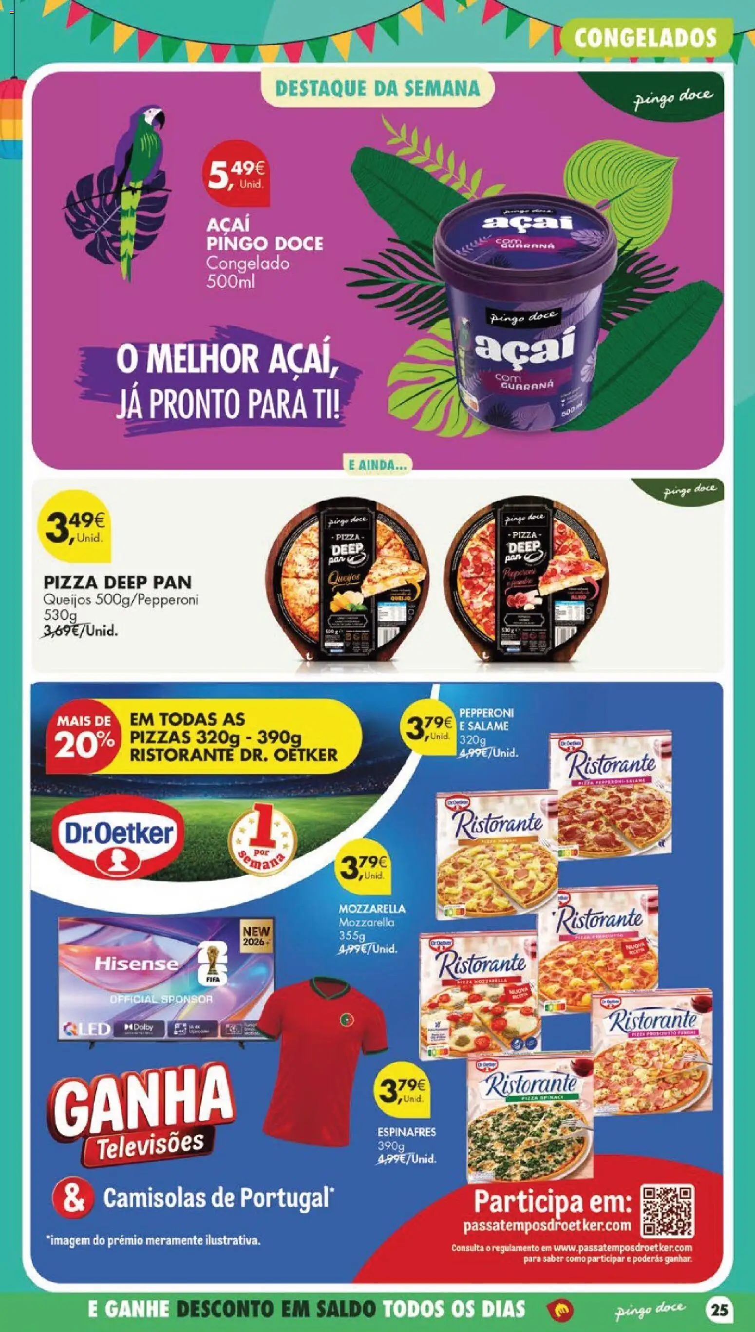 Pingo Doce folheto │ válido de 23/06/2026 | Página: 31 | Produtos: Espinafres, Açai, Salame, Pizza