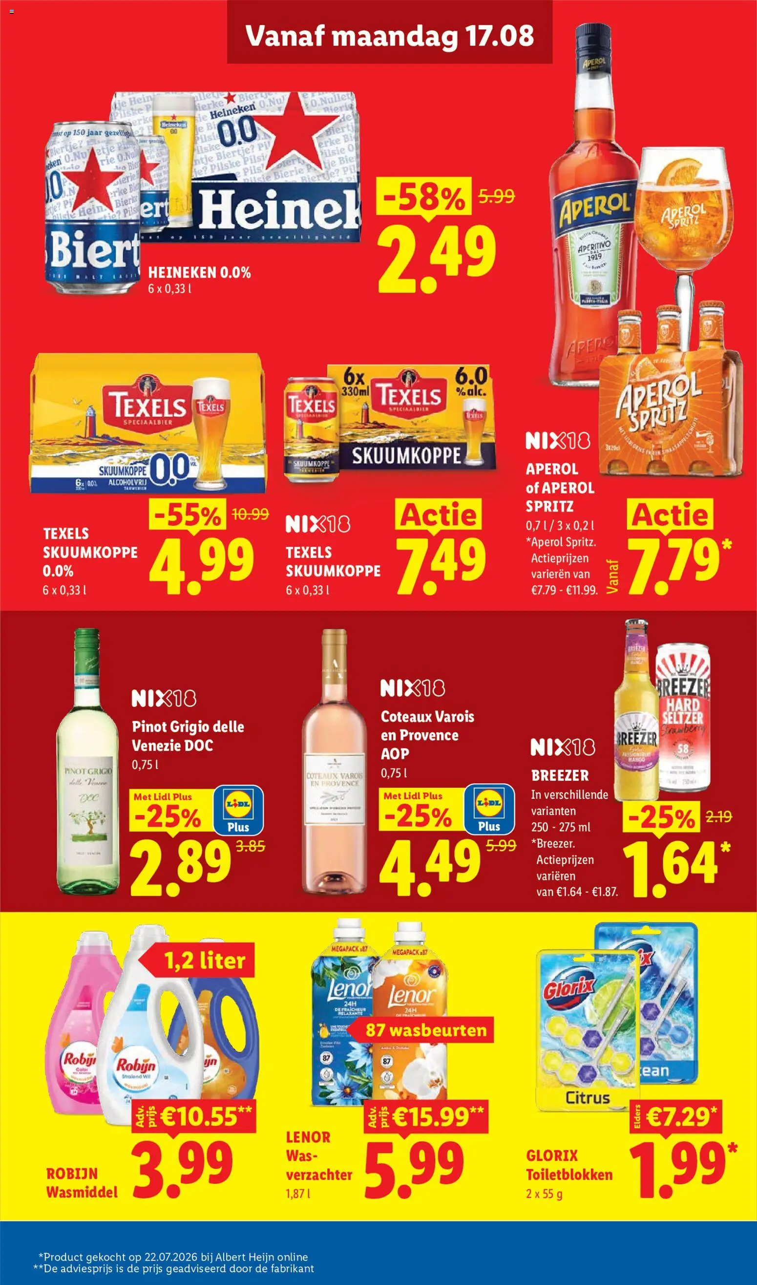 {H1} | Pagina: 15 | Producten: Aperol Spritz, Toilet, Was, Mango