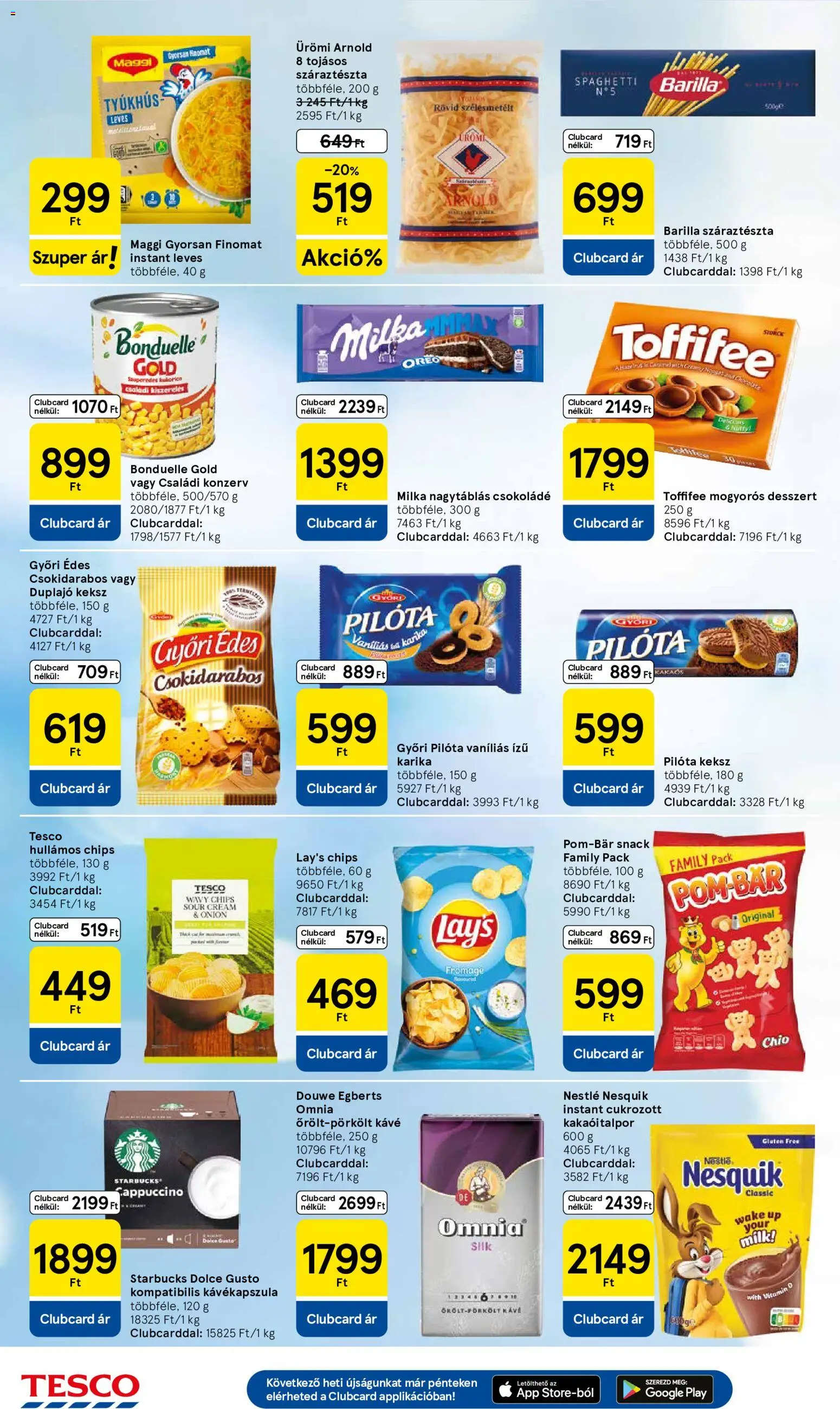 Tesco akciós ujság - amely érvényes a következő dátumtól: 07.05.2026 | Oldal: 6 | Termékek: Kávékapszula, Maggi, Nesquik, Toffifee
