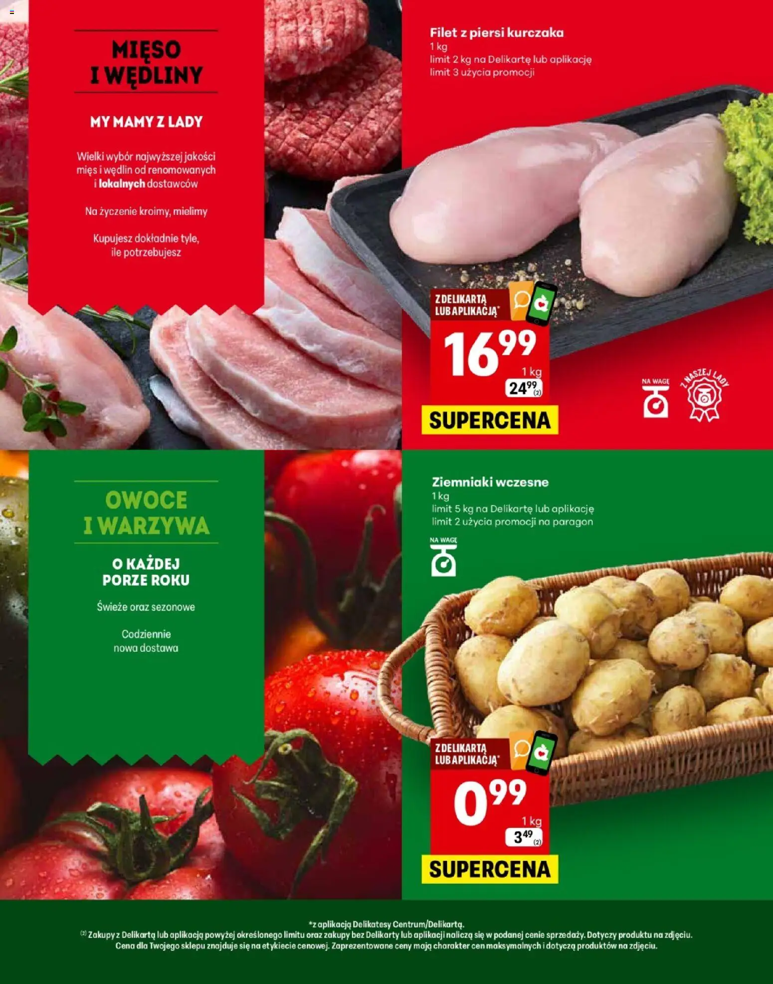 Delikatesy Centrum gazetka - Długopole Otwarcie od 16.07.2026 | Strona: 2 | Produkty: Piersi, Wędliny, Ziemniaki, Warzywa