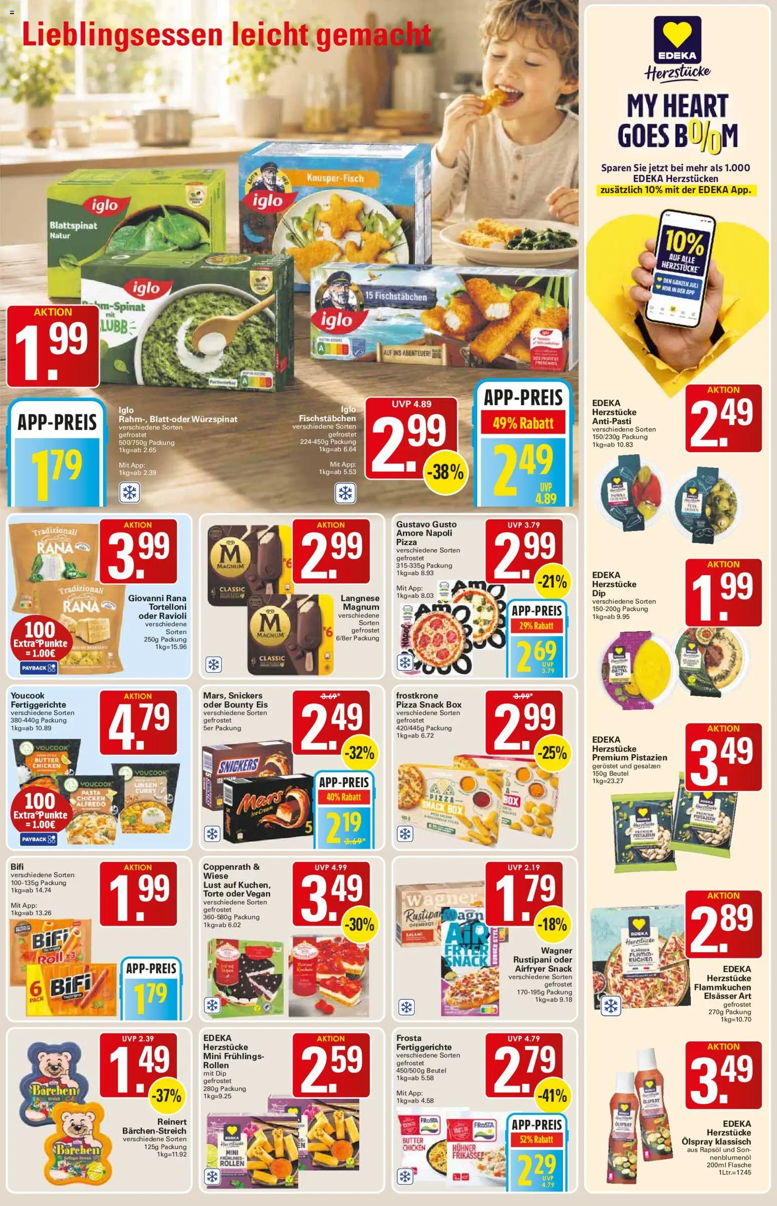 WEZ Prospekt – gültig ab 13.07.2026 | Seite: 9 | Produkte: Burger, Mars, Fischstabchen, Pizza