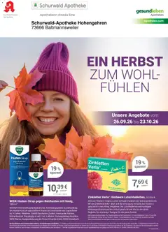 Angebote - Ihre Apotheke vor Ort: Jetzt alle Angebote auch online entdecken! ab 26.09.2026 gültig