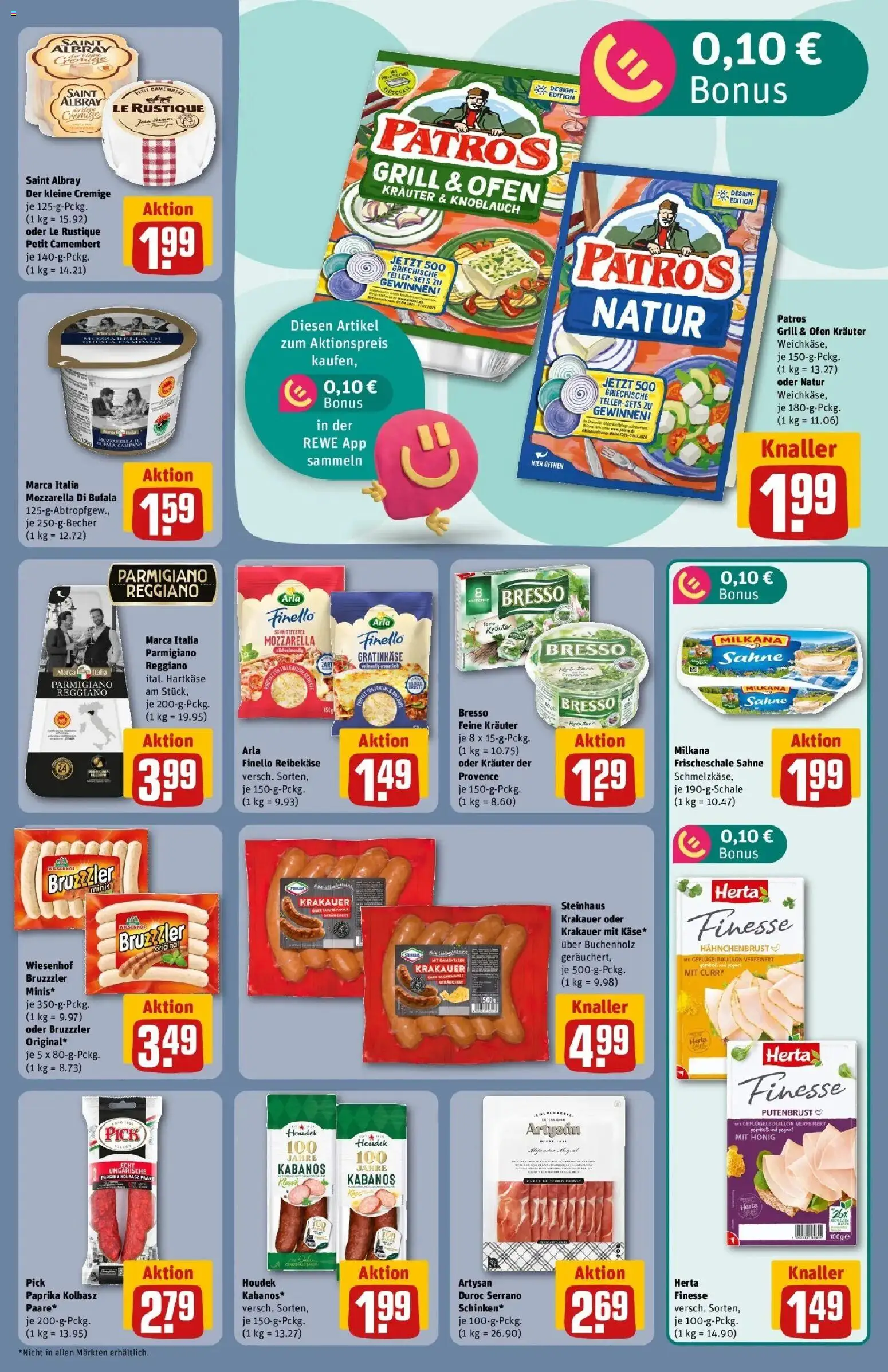 Rewe Prospekt Lübeck – gültig ab 27.07.2026 | Seite: 13 | Produkte: Grill, Mozzarella, Knoblauch, Sahne
