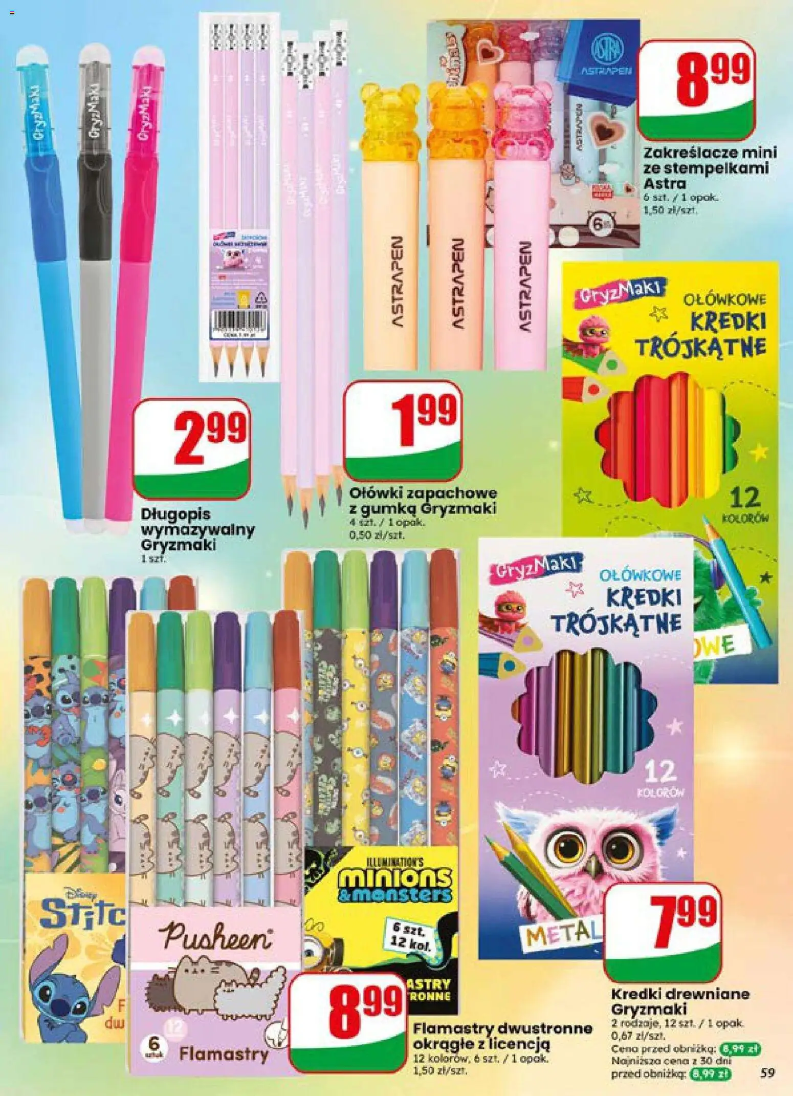 Dino gazetka od 15.07.2026 | Strona: 59 | Produkty: Kredki, Flamastry