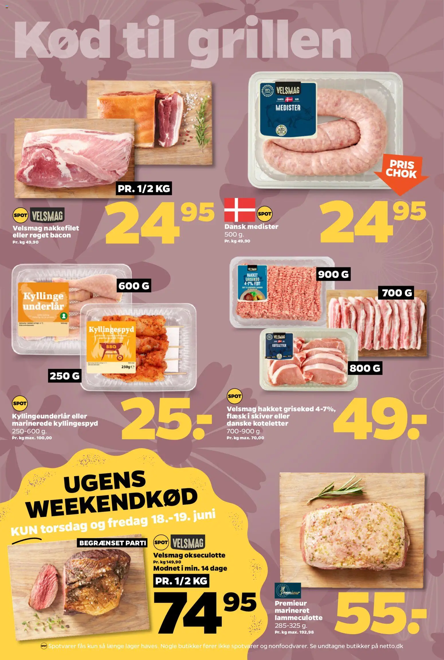 Netto tilbudsavis – gyldig fra 13.06.2026 | Side: 5 | Produkter: Koteletter, Nakkefilet, Bacon
