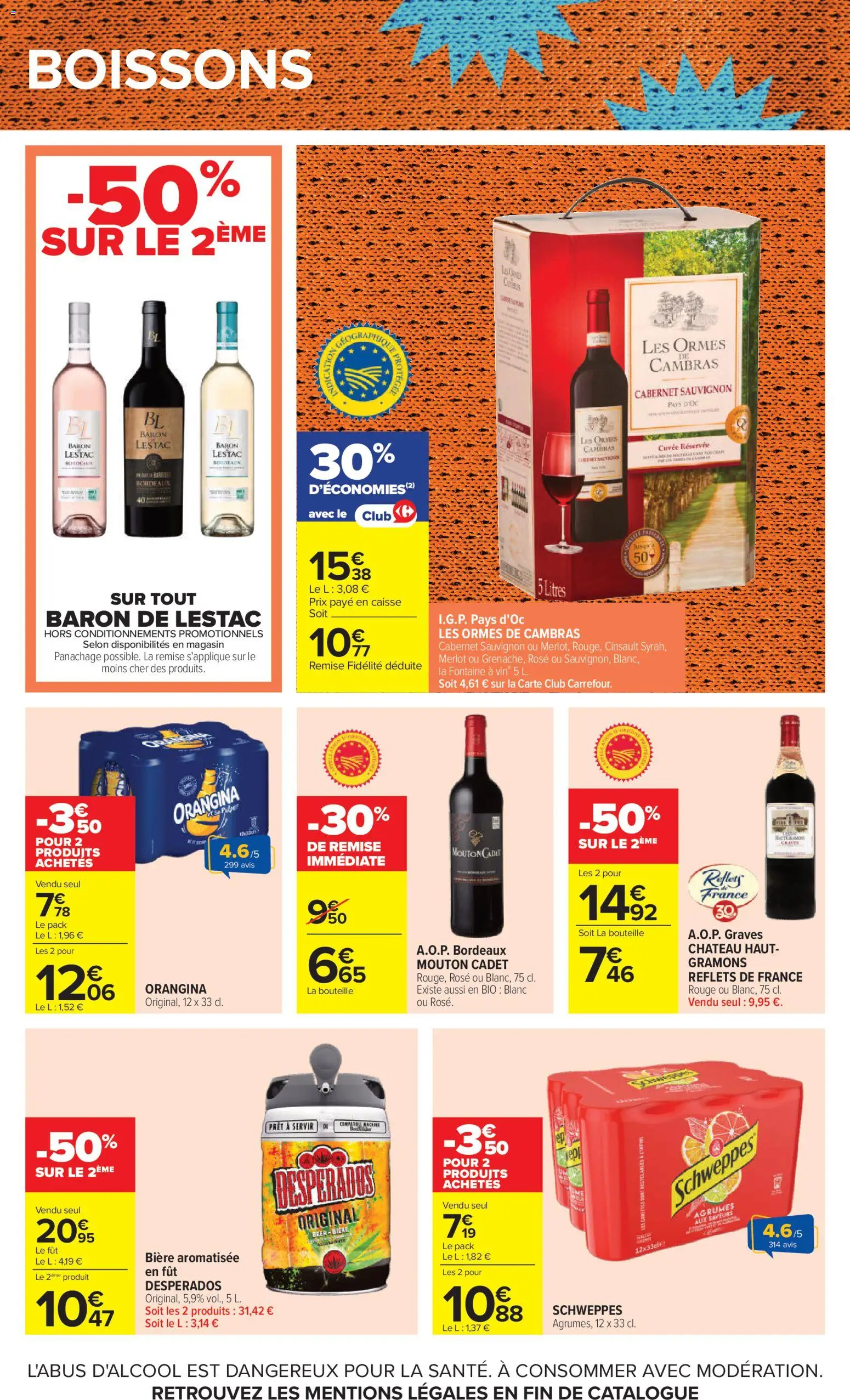 {H1} | Page: 46 | Produits: Desperados, Orangina, Baron de Lestac, Bière