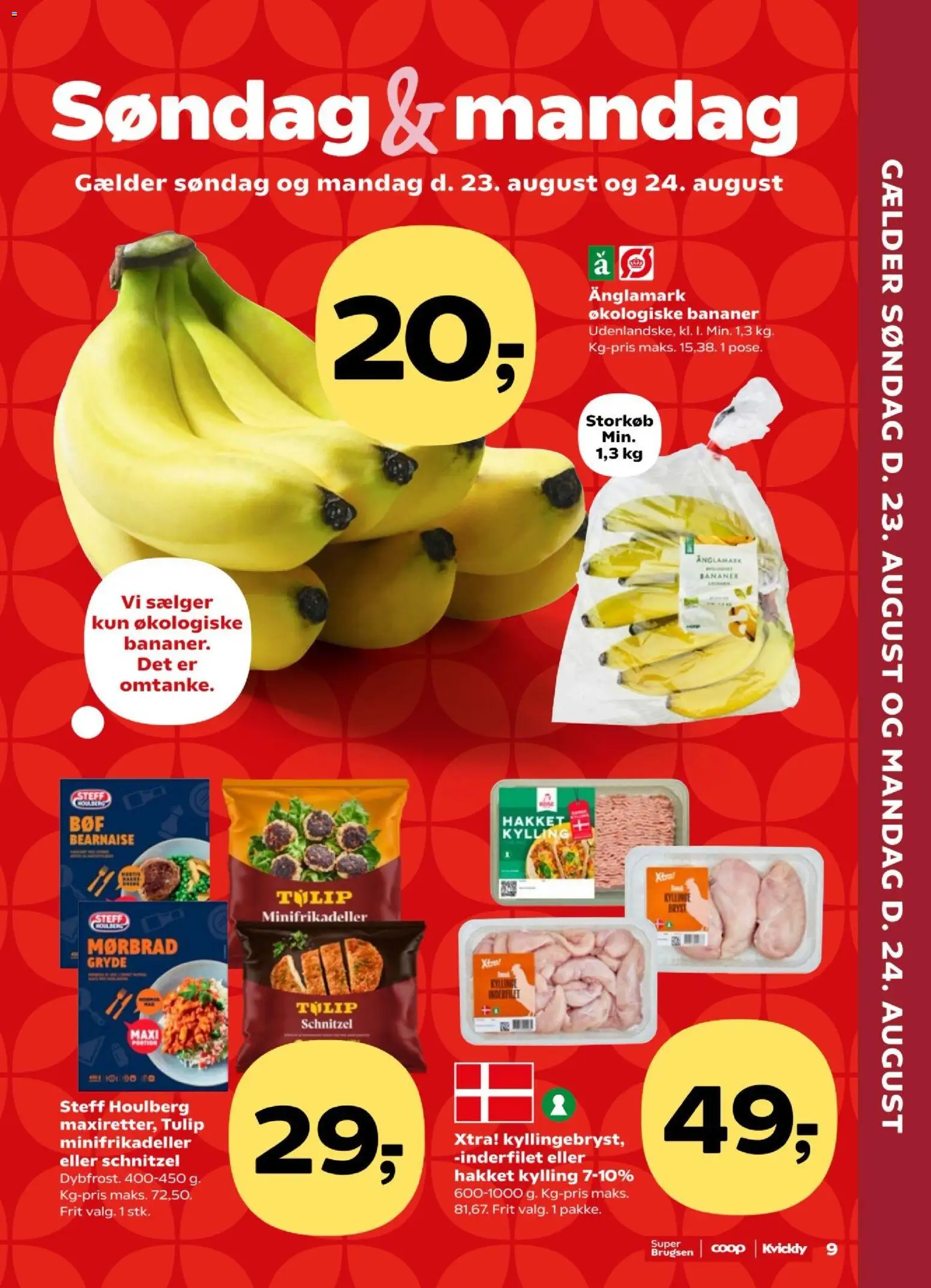 Super Brugsen tilbudsavis – gyldig fra 21/08/2026 | Side: 9 | Produkter: Bananer
