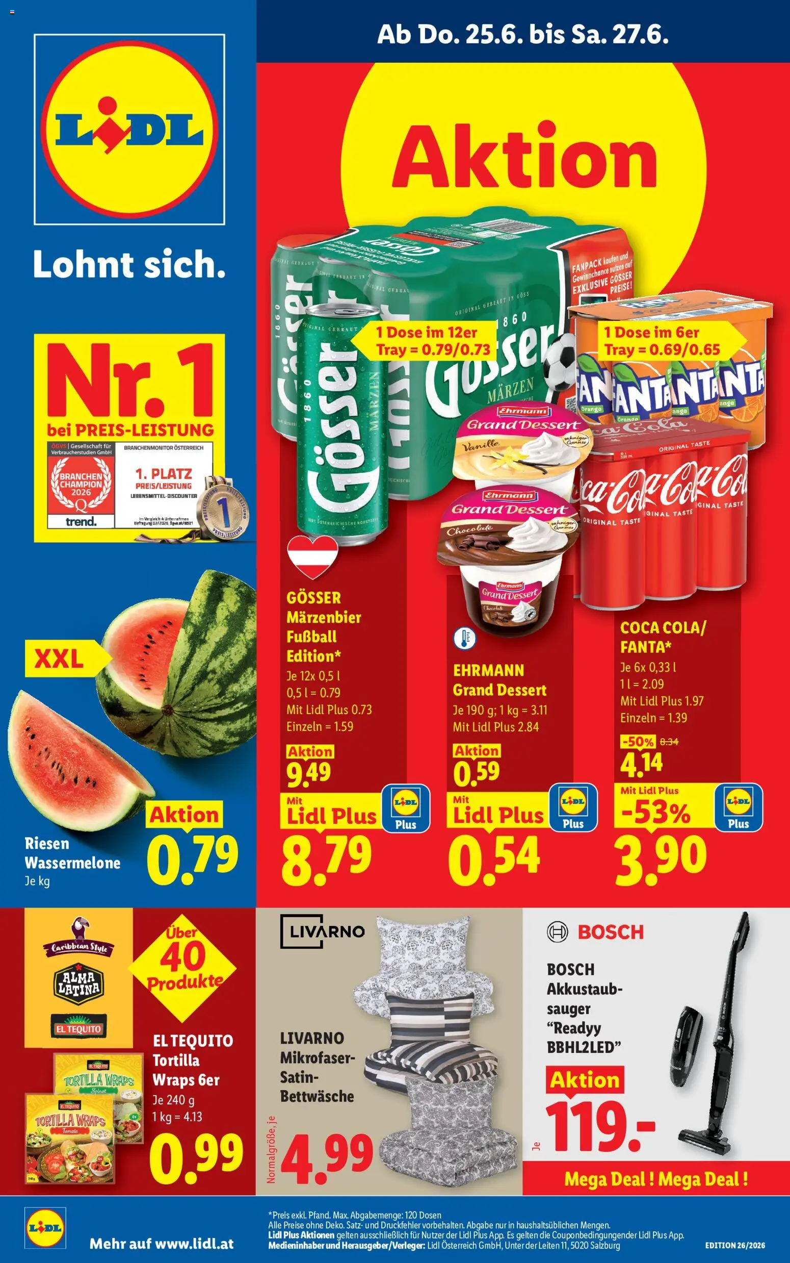 Lidl - Flugblatt gültig ab 25.06.2026 | Seite: 1