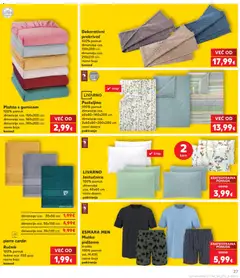 LIVARNO Posteljina, 100% pamuk, dimenzije cca. 60x80+140x200 cm, dimenzije cca. 2x60x80+200x200 cm, razni dezeni, pakiranje - Pregled kataloga iz trgovine Kaufland, vrijedi od 22.07.2026 | Stranica: 27