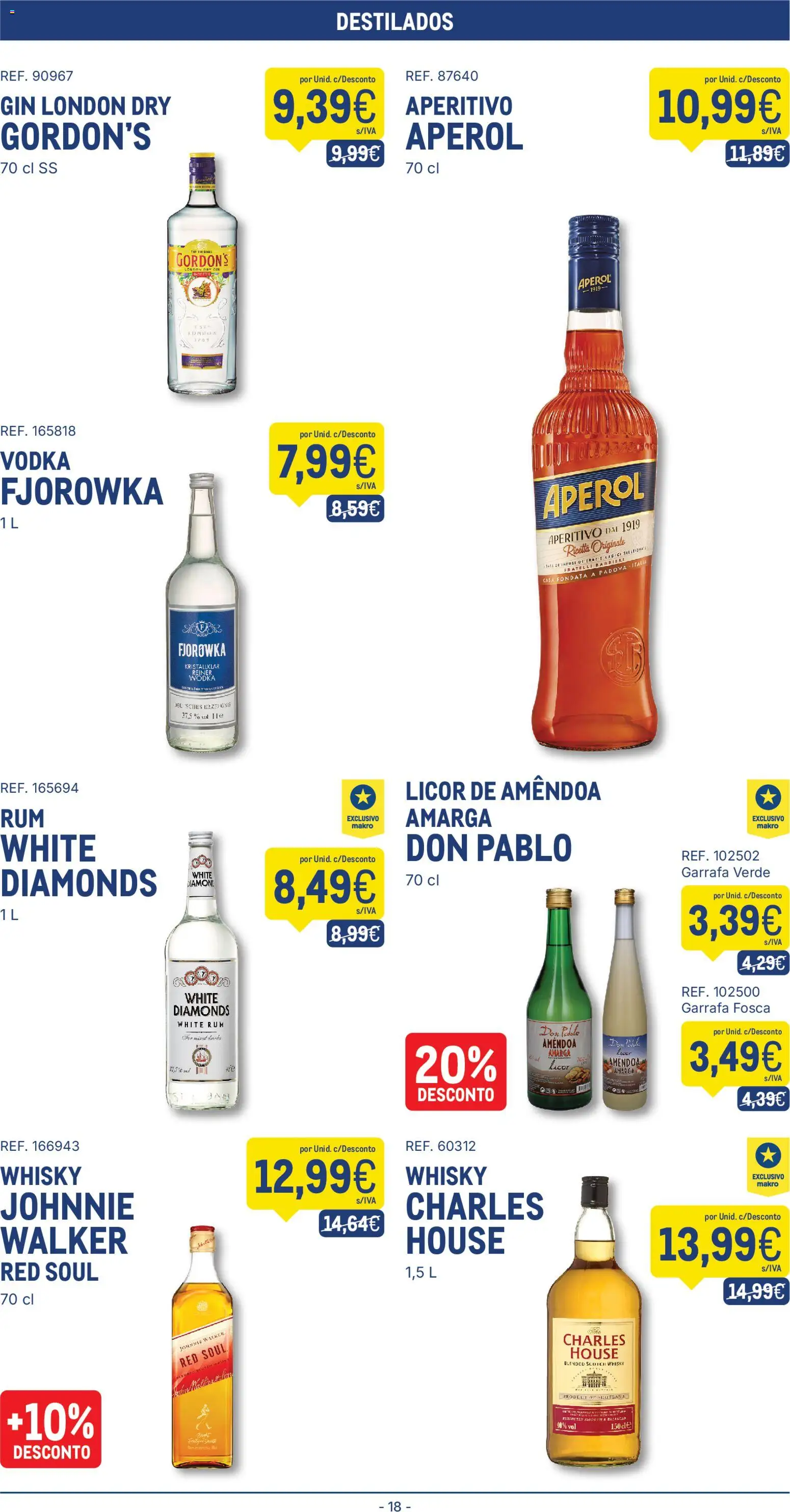 Makro folheto │ válido de 25/08/2026 | Página: 18 | Produtos: Whisky, Licor, Gin, Vodka