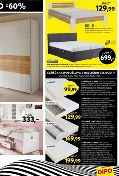 Dipo katalog akcije – veljaven od 23.09.2026 | Stran: 19 | Izdelki: Postelja, Prevleka, Podloga, Barva