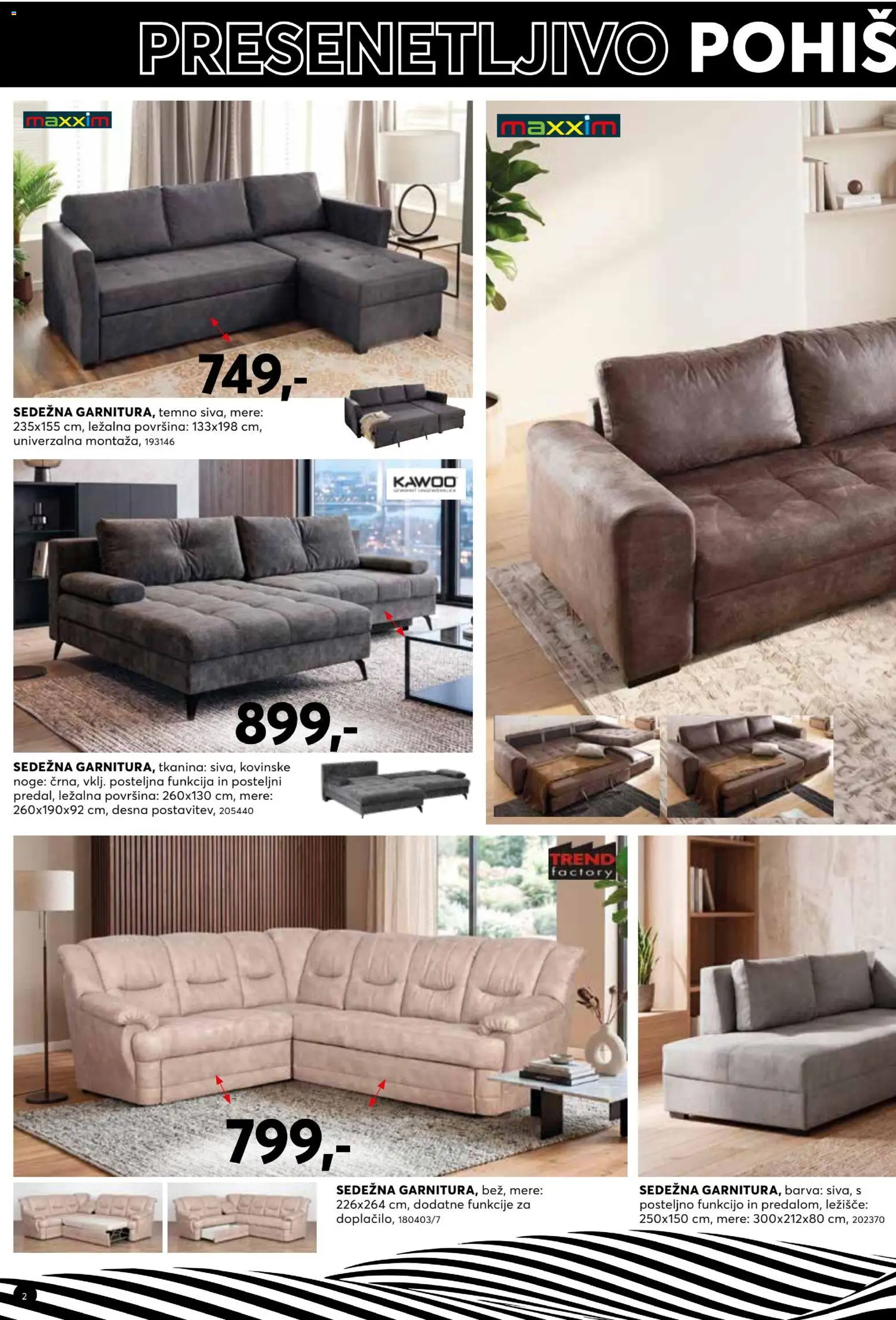 Novi Dipo katalog ponudbe – veljaven od 22.07.2026 | Stran: 2 | Izdelki: Ležišče, Barva
