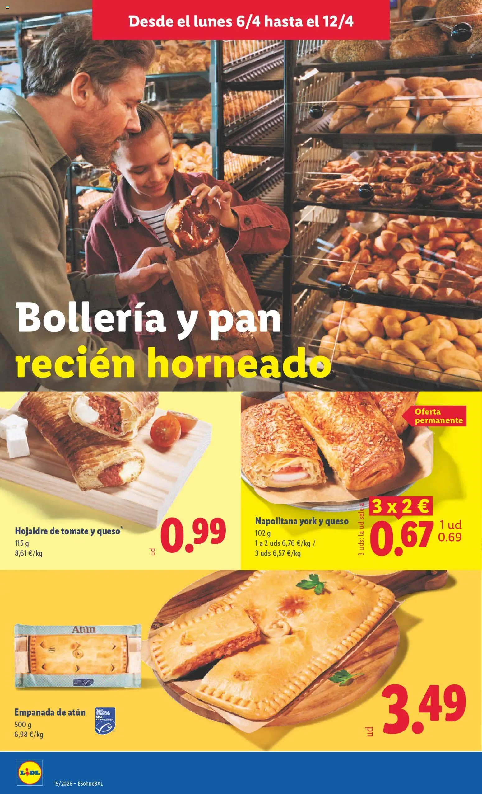 Lidl folleto │ válido desde el 06.04.2026 | Página: 4 | Productos: Queso, Pan