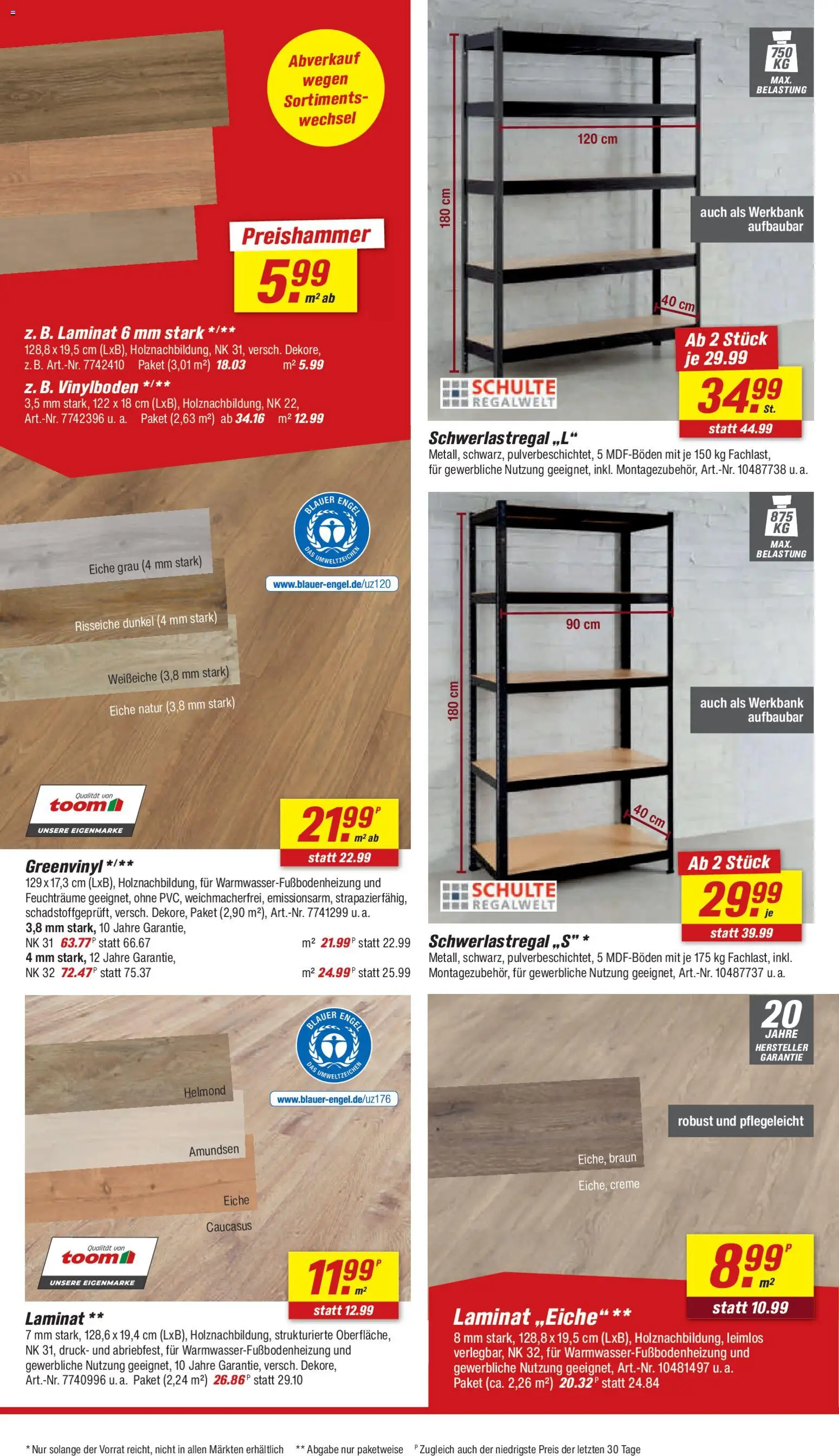 Toom Baumarkt Prospekt – gültig ab 06.06.2026 | Seite: 18 | Produkte: Creme, Schwerlastregal