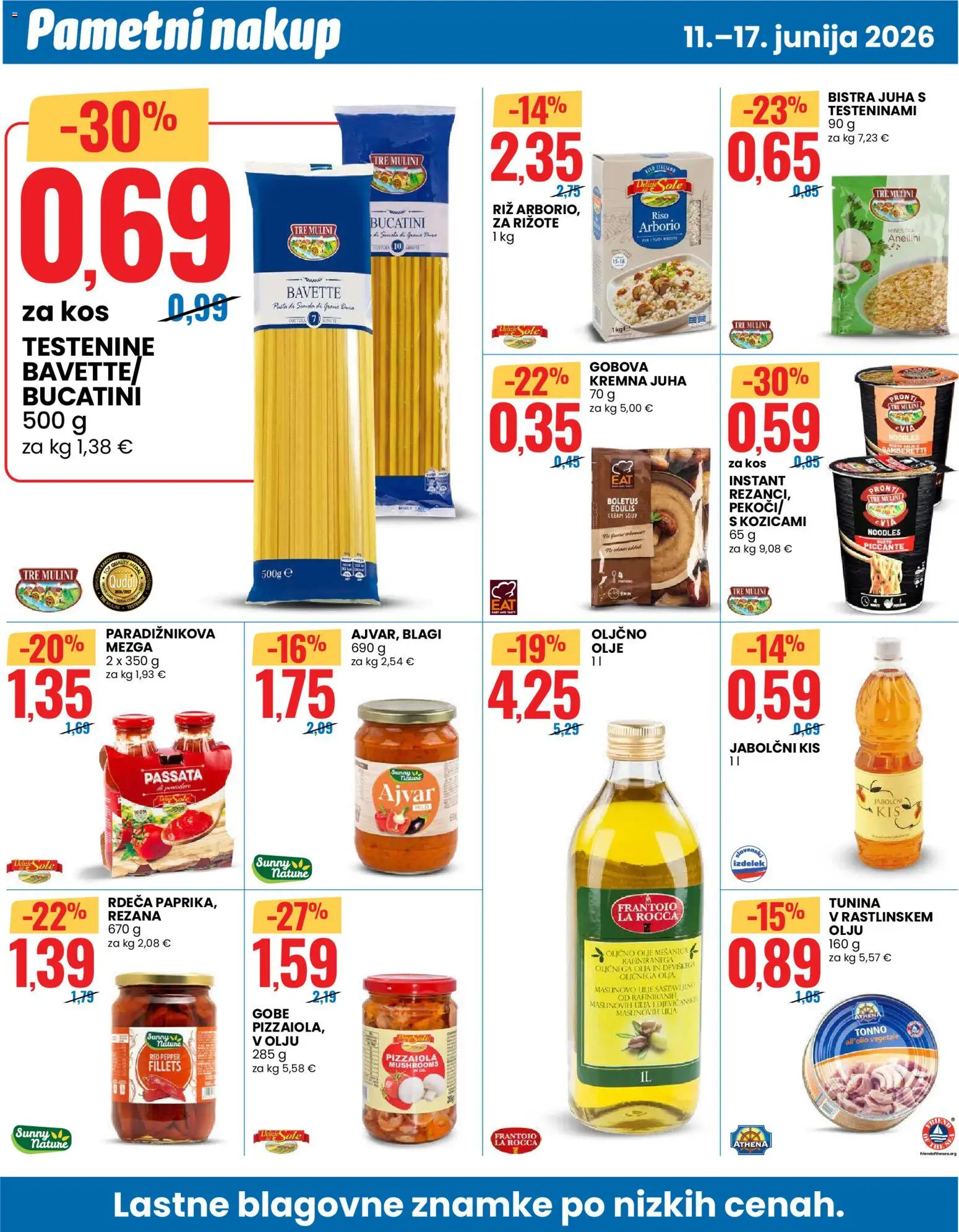 Novi Eurospin katalog ponudbe – veljaven od 11.06.2026 | Stran: 6 | Izdelki: Juha, Kos, Jabolčni kis, Riz