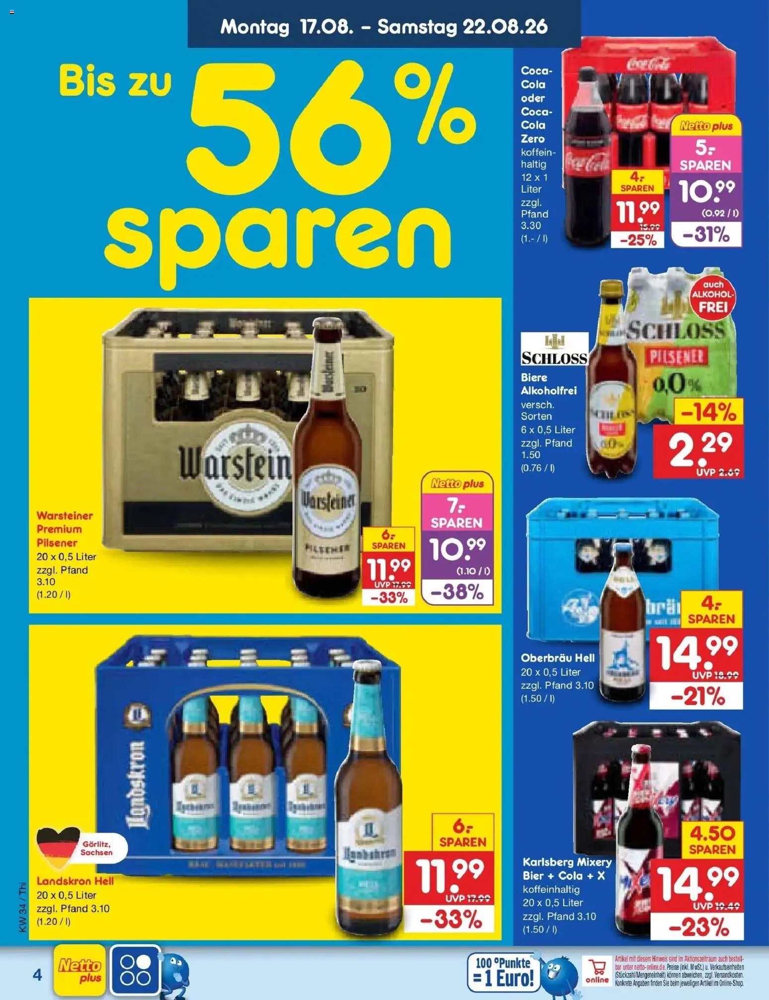 Netto Marken-Discount Prospekt Thiendorf – gültig ab 17.08.2026 | Seite: 6 | Produkte: Coca cola, Cola, Warsteiner, Mixery