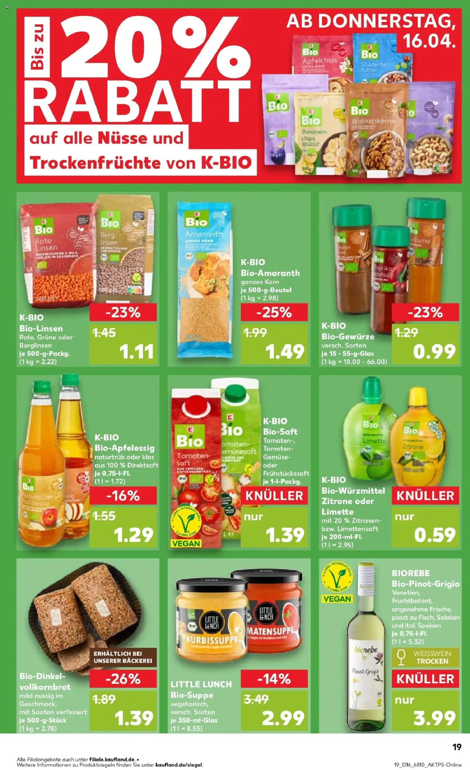 Kaufland Prospekt Sindelfingen	 – gültig ab 13.04.2026 | Seite: 31 | Produkte: Bäckerei, Vollkornbrot, Bananen, Gemüse