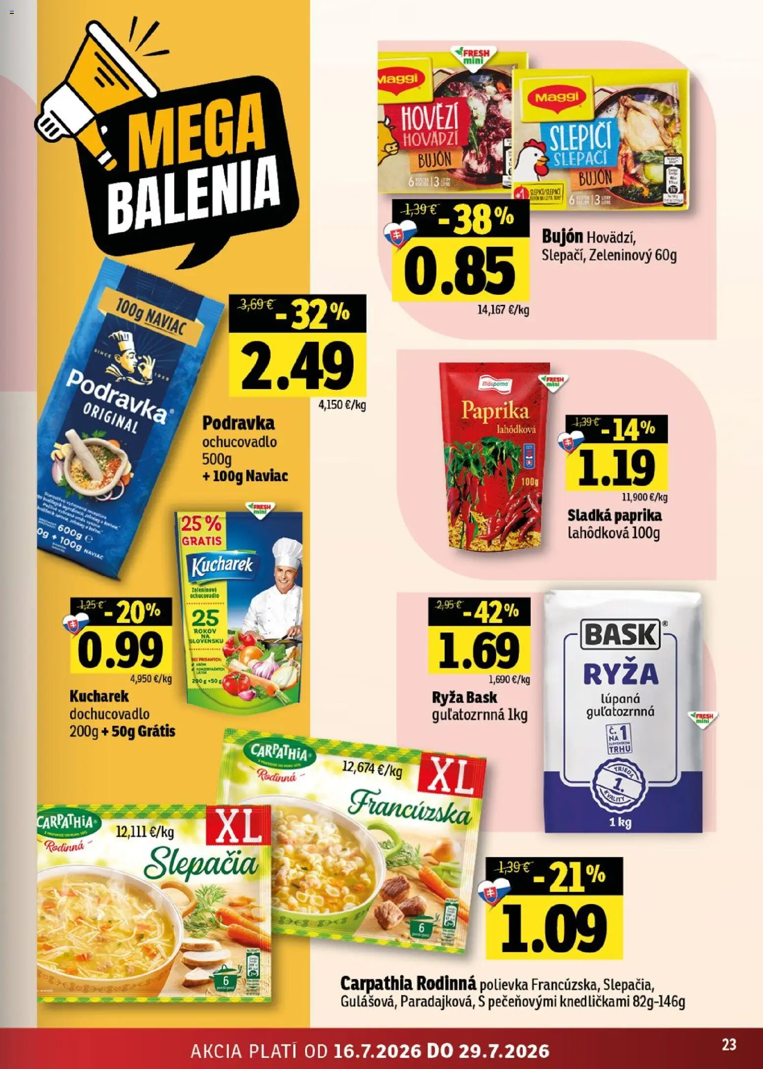 Nové Fresh akcie – leták je platný od 16.07.2026 | Strana: 23
