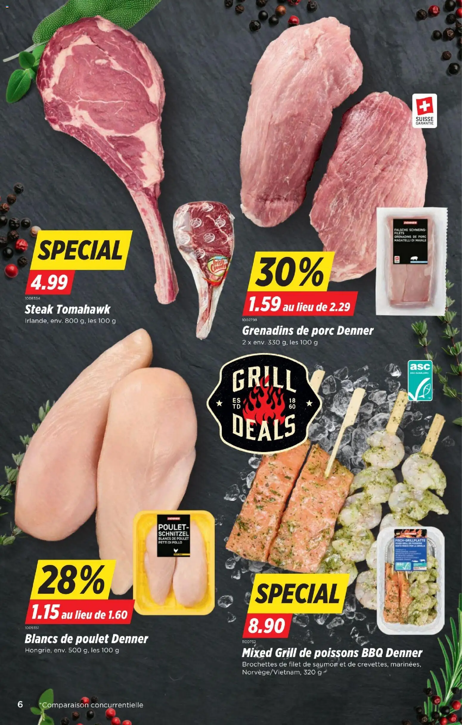 Denner aktionen FR – gültig ab 13.08.2026 | Seite: 6 | Produkte: Grill