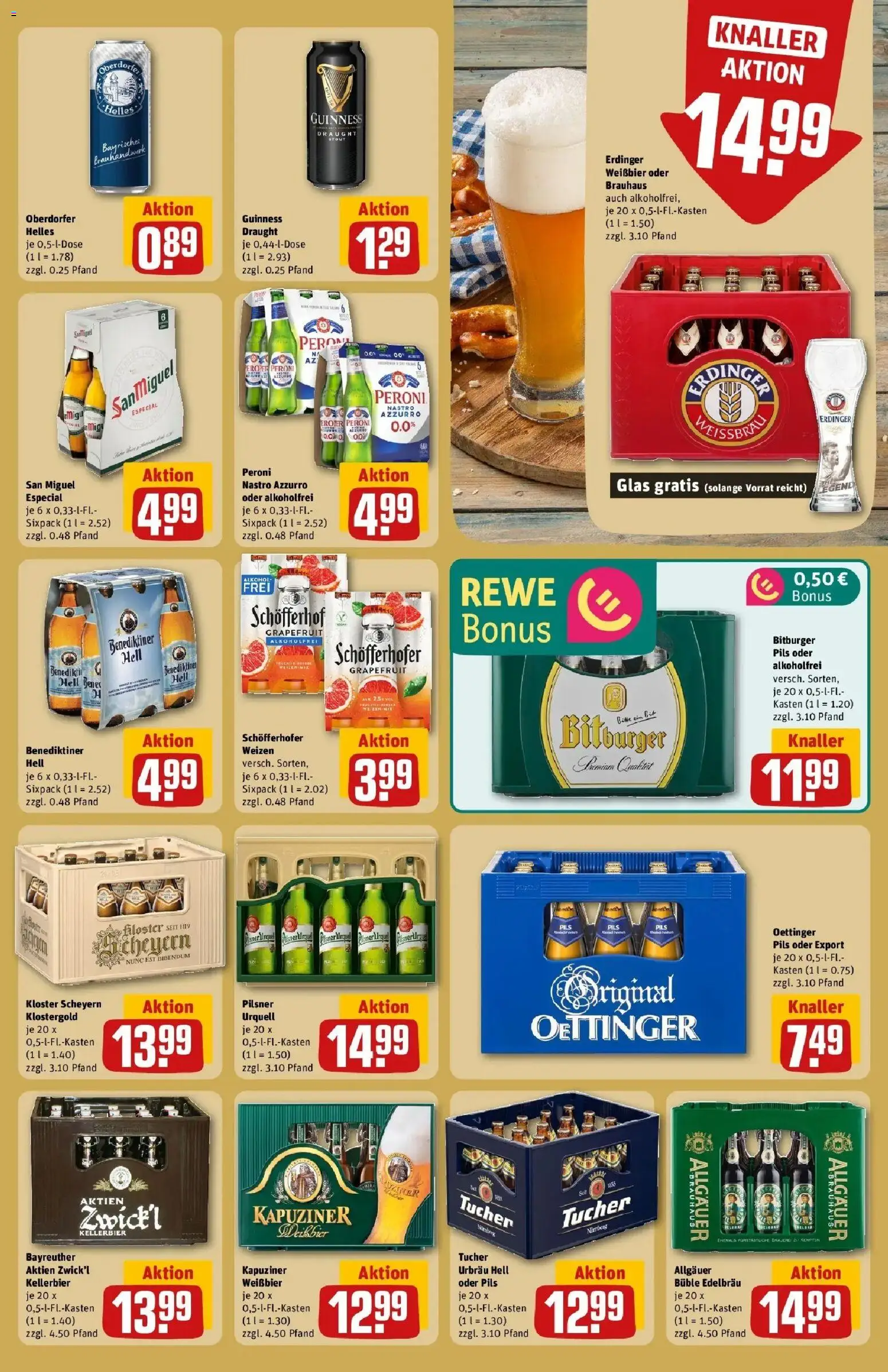 Rewe Prospekt Pegnitz	 – gültig ab 20.04.2026 | Seite: 23 | Produkte: Weißbier, Pils, Benediktiner hell, Pilsner urquell