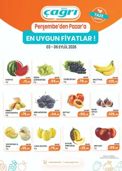 03 Eylül 2026 tarihinden itibaren geçerli olan Çağrı Market kataloğu önizlemesi