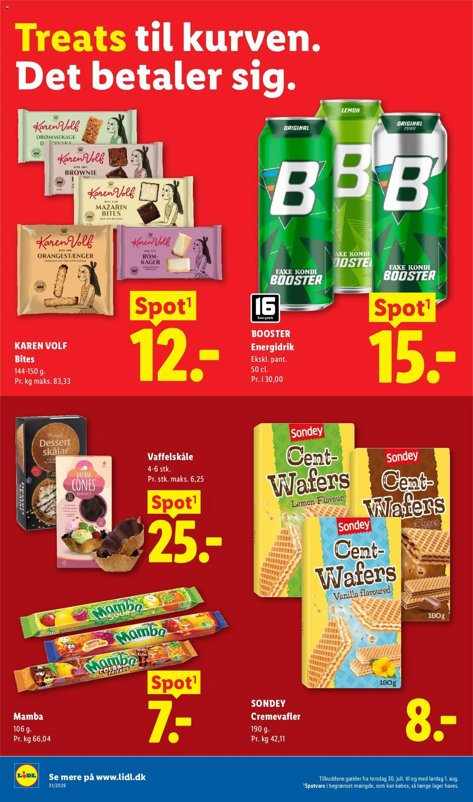 Lidl tilbudsavis – gyldig fra 26/07/2026 | Side: 39 | Produkter: Faxe Kondi, Kager, Rom, Søm