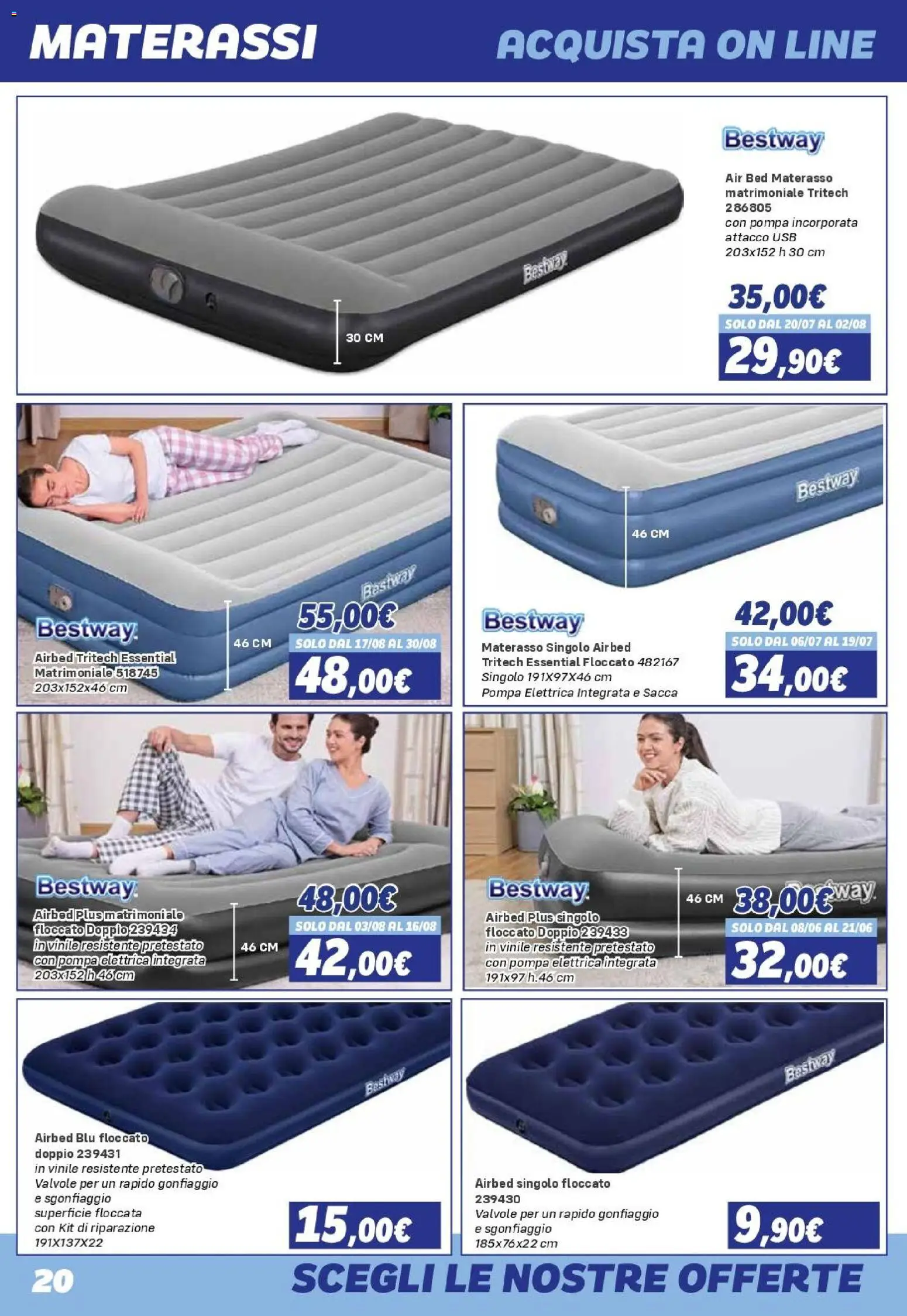 Volantino Orizzonte del 08/05/2026 | Pagina: 20 | Prodotti: Materasso matrimoniale, USB, Materasso