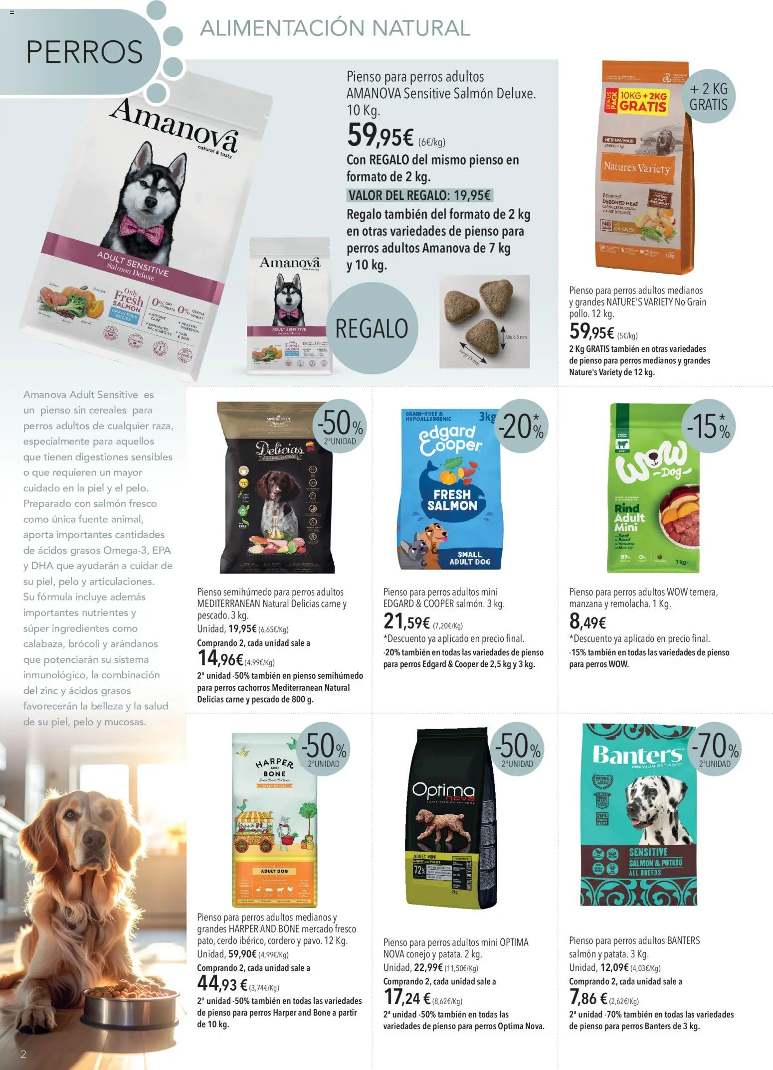 El Corte Inglés Mascota │ válido desde el 01/09/2026 | Página: 2 | Productos: Cerdo, Pescado, Arándanos, Cordero