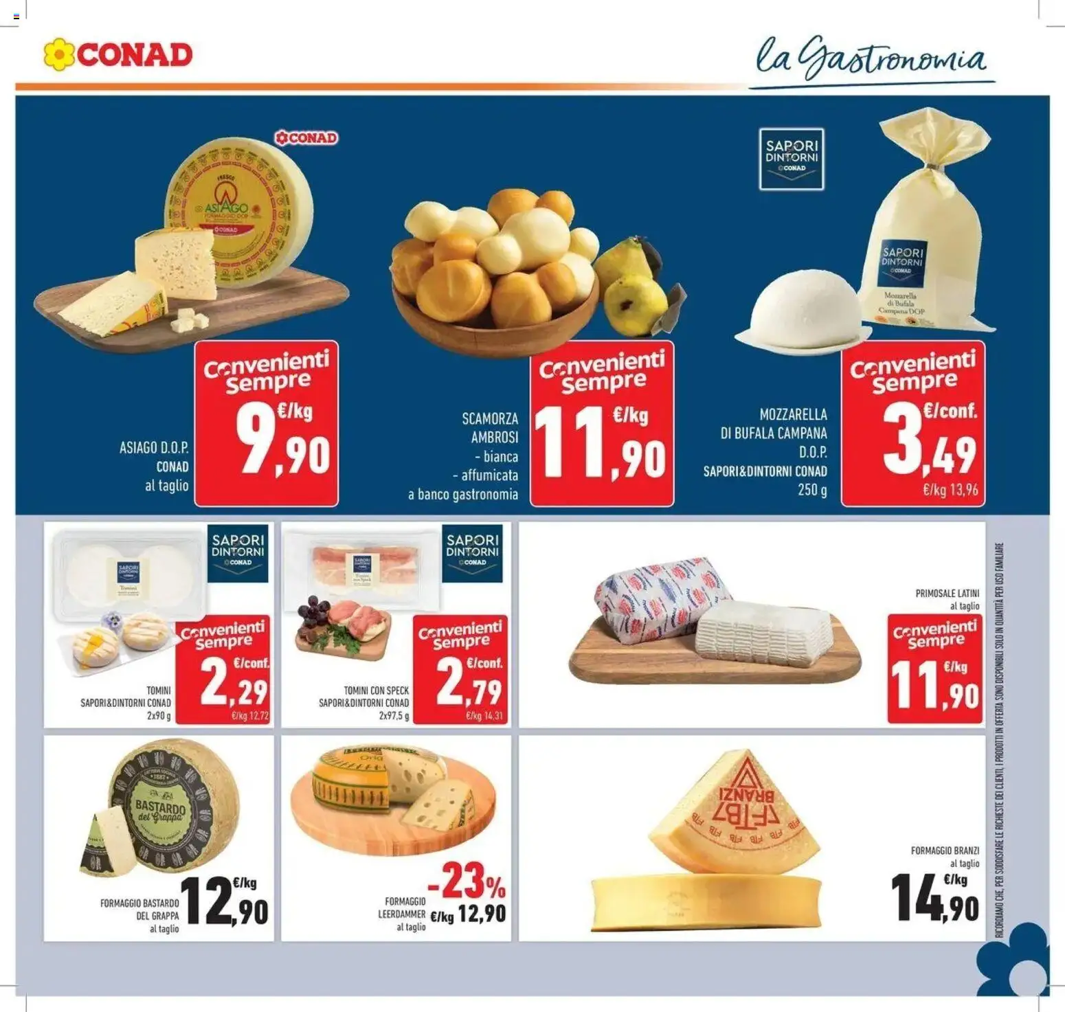 Volantino Conad del 30/06/2026 | Pagina: 17 | Prodotti: Speck, Mozzarella, Formaggio, Grappa