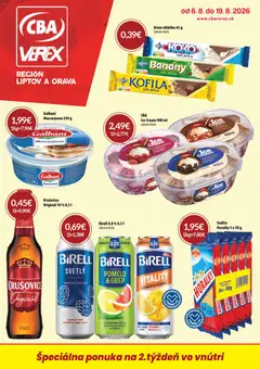 CBA Verex leták platný od 06.08.2026