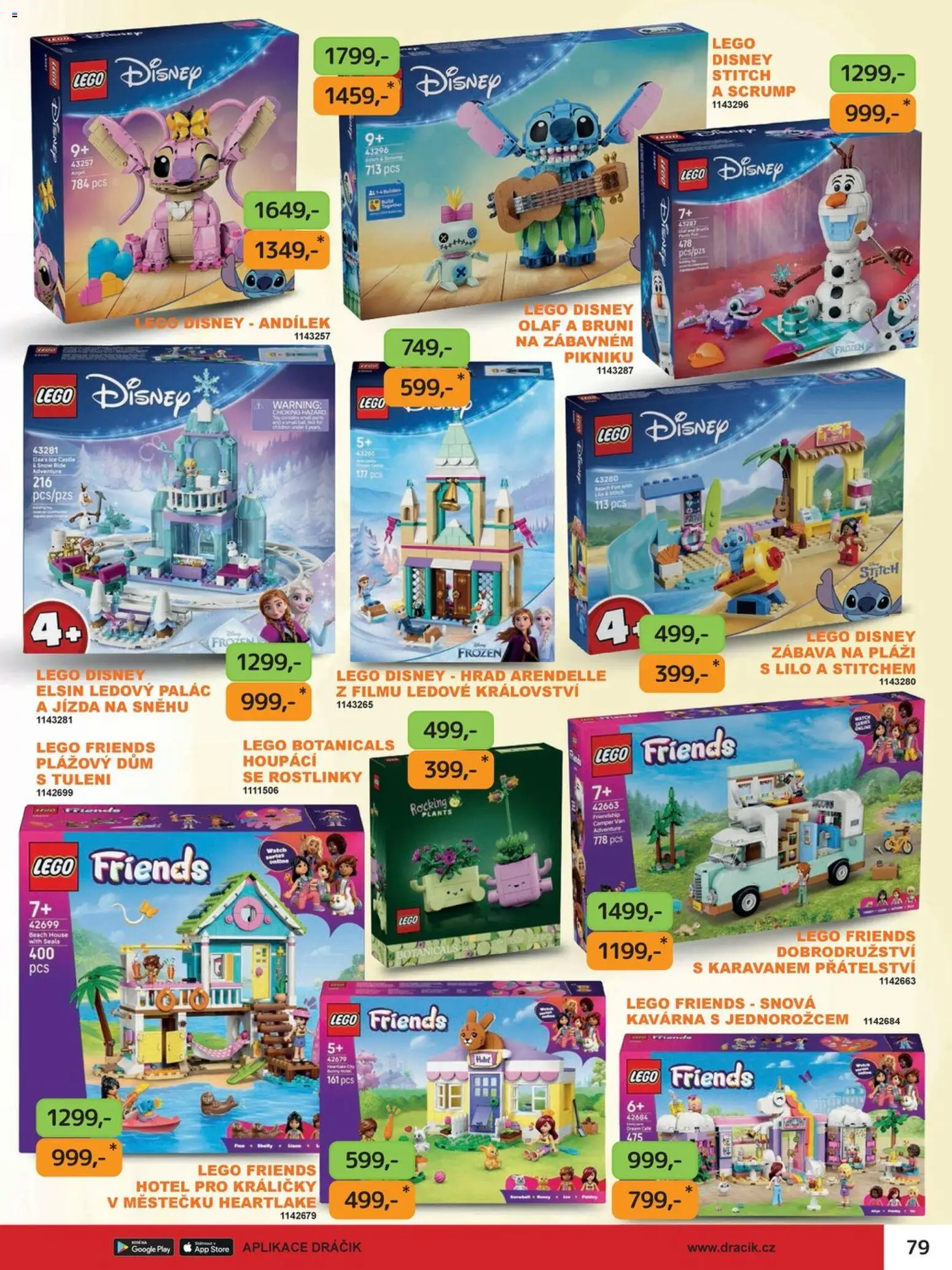 Dráčik katalog - Vánoce od 08.10.2026 | Strana: 79 | Produkty: LEGO, Lego Friends, Stitch