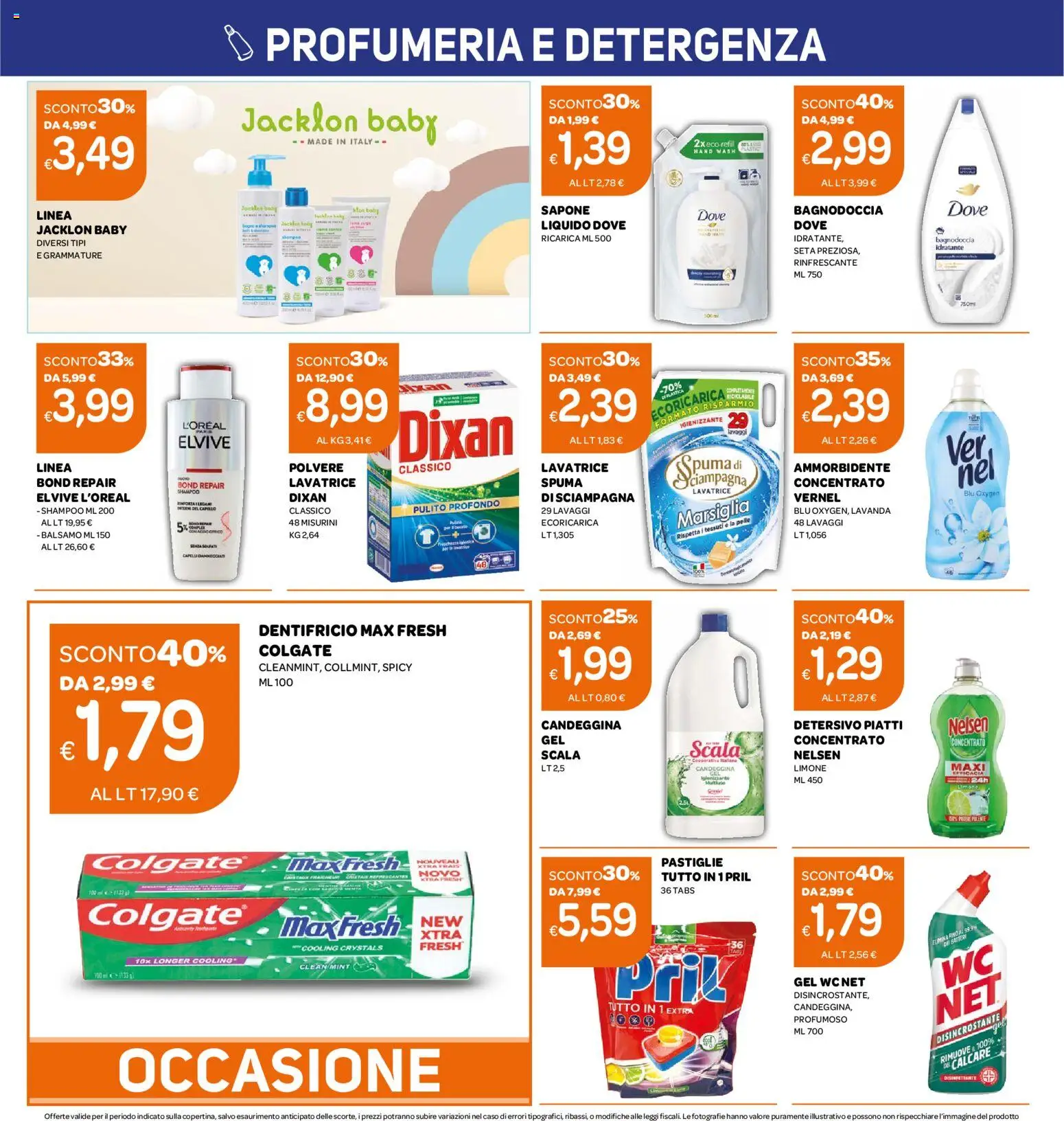 Volantino Ekom del 30/06/2026 | Pagina: 14 | Prodotti: Sapone, Ammorbidente, Limone, Scala