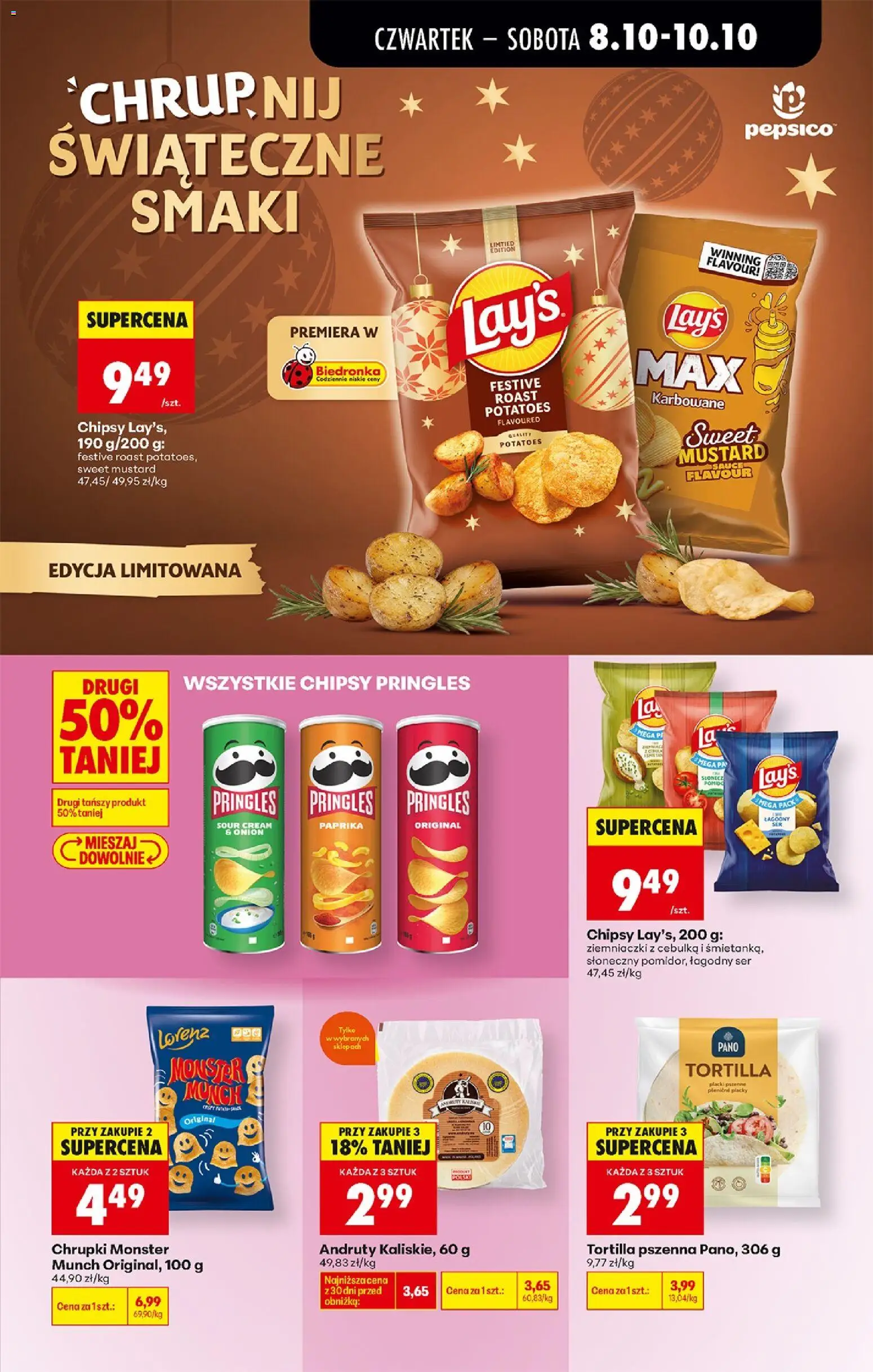 Biedronka Polsko leták - Codziennie niskie ceny od 08.10.2026 | Strana: 61 | Produkty: Pringles, Paprika, Lay's, Chipsy