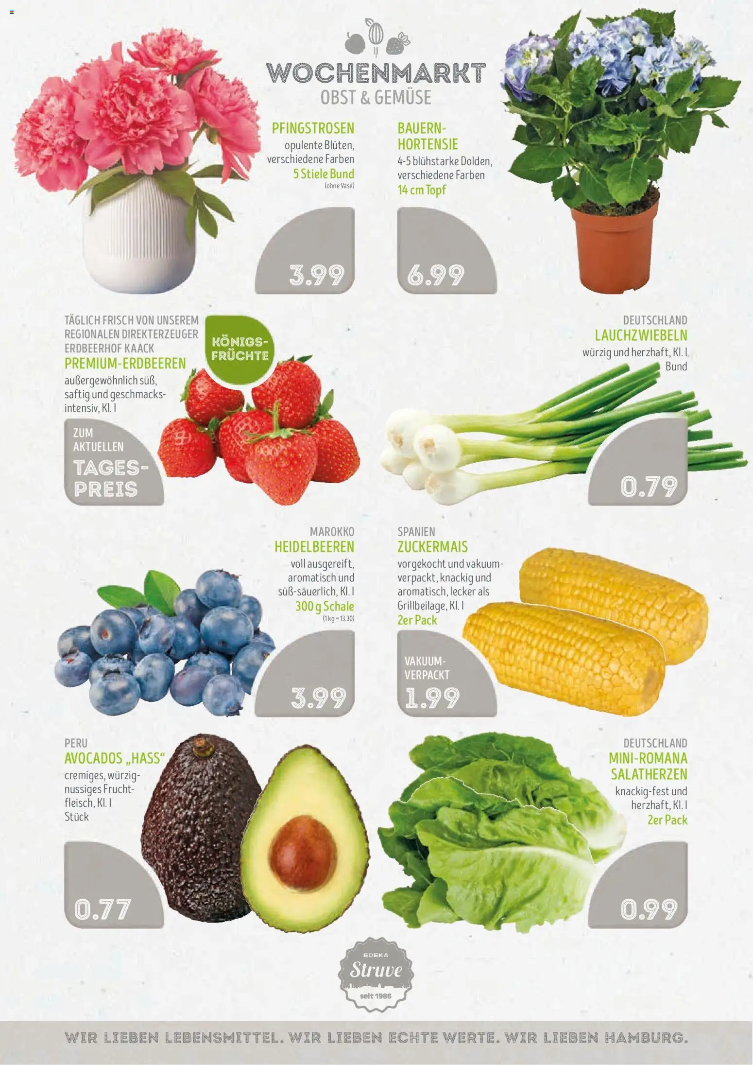 Edeka Struve Prospekt – gültig ab 01.06.2026 | Seite: 4 | Produkte: Vase, Heidelbeeren, Gemüse, Obst