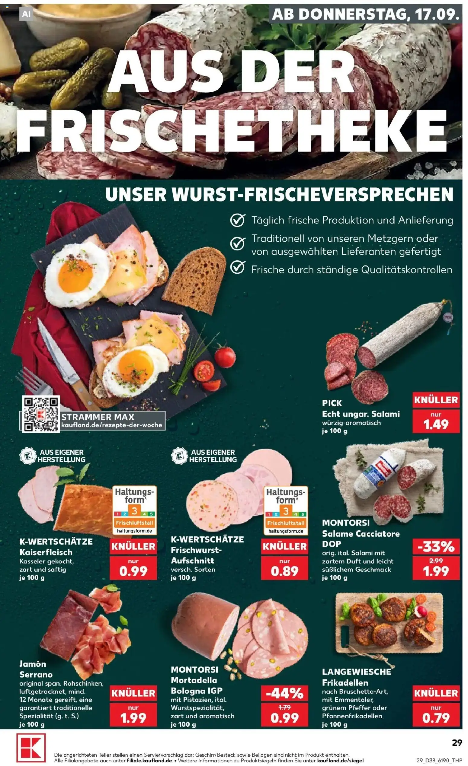 Prospekt Kaufland ab 17.09.2026 » Angebote Online zum Blättern | Seite: 29 | Produkte: Beilagen, Duft, Pfeffer, Salami