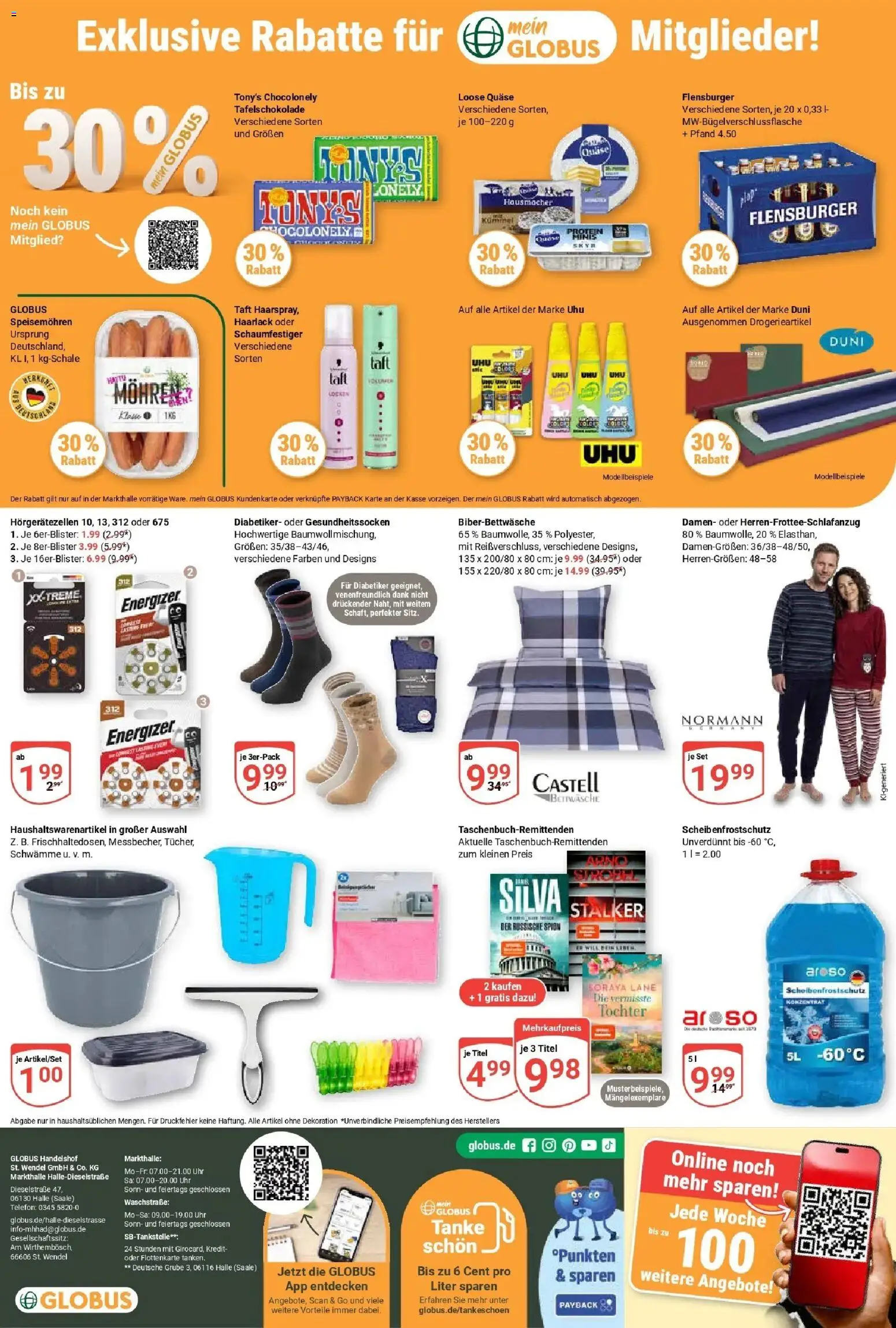 Globus Prospekt Halle (saale) – gültig ab 26.10.2026 | Seite: 31 | Produkte: Bettwäsche, Schwämme, Mohren, Uhr