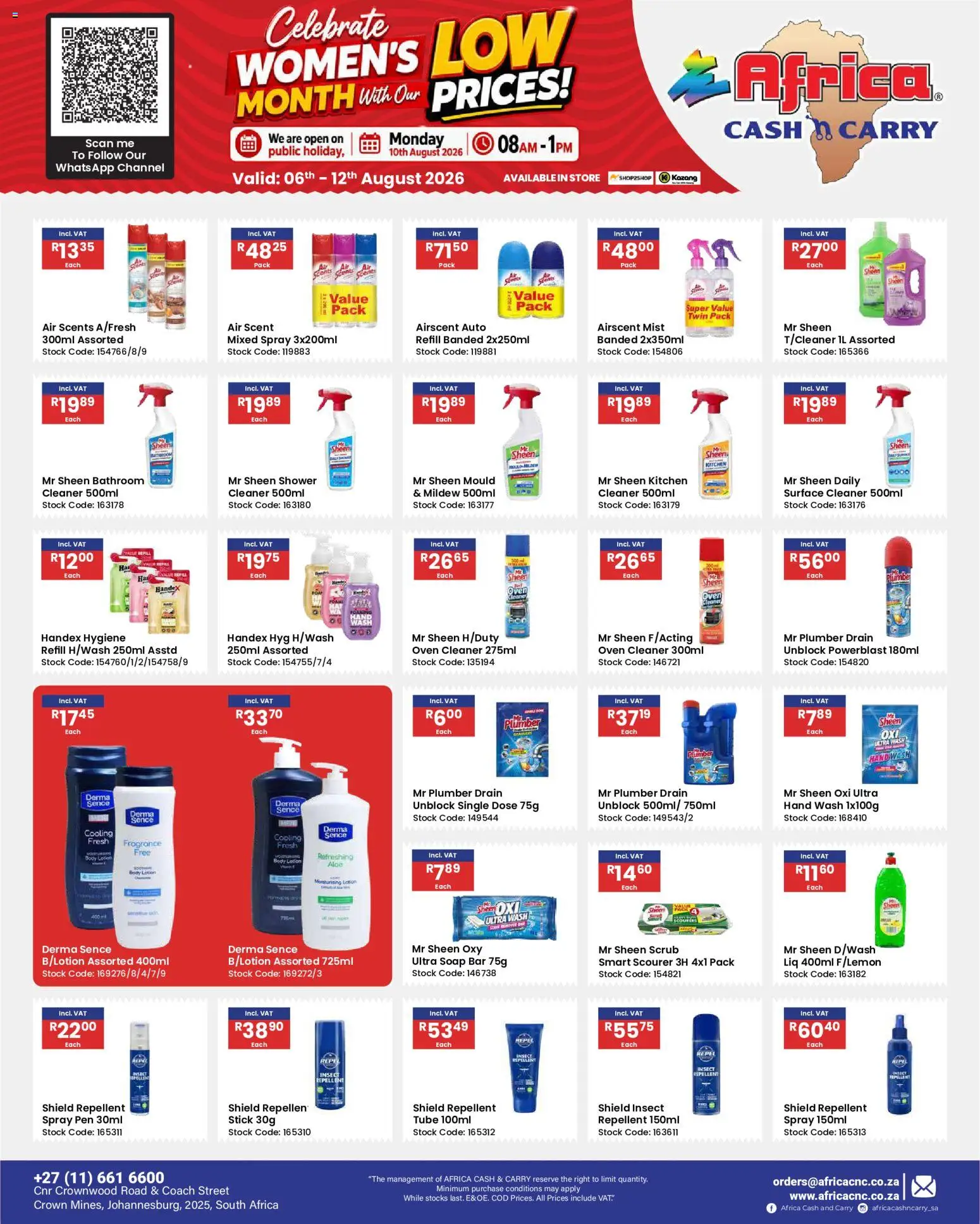 New Africa Cash & Carry catalogue – valid from 06/08/2026 | Page: 74 | Products: Shower, Pen, Stock, Soap