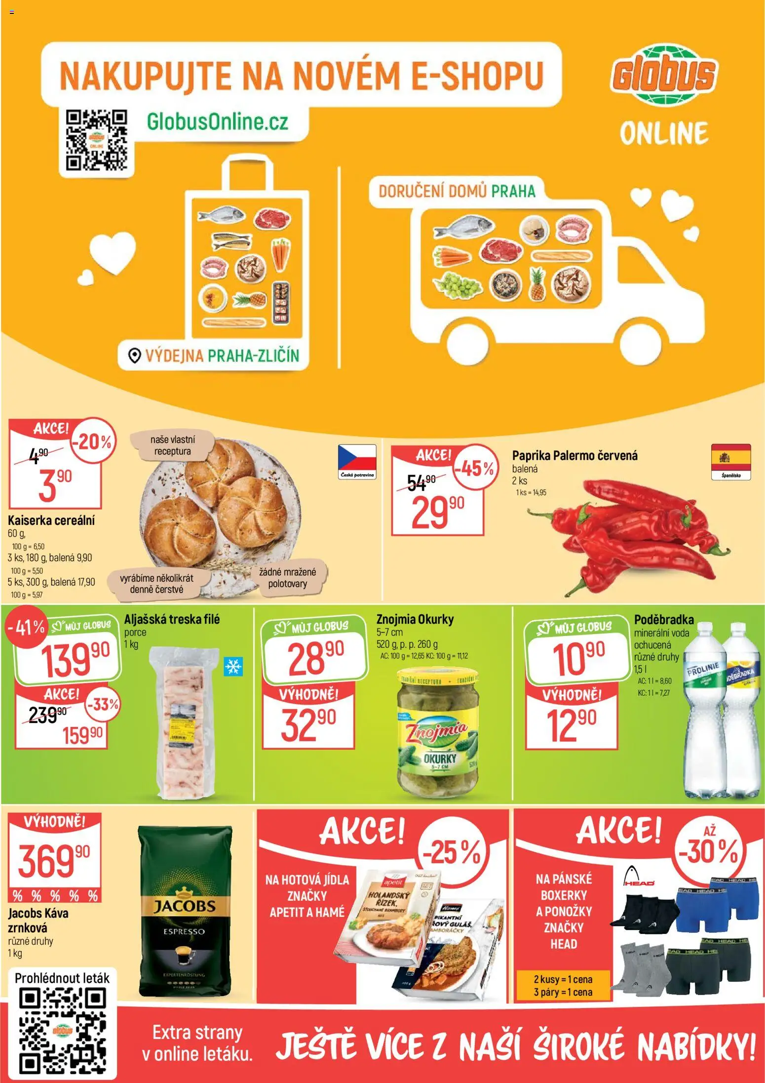 Globus leták - Praha Zličín od 06.05.2026 | Strana: 2 | Produkty: Kaiserka, Káva, Boxerky, Paprika